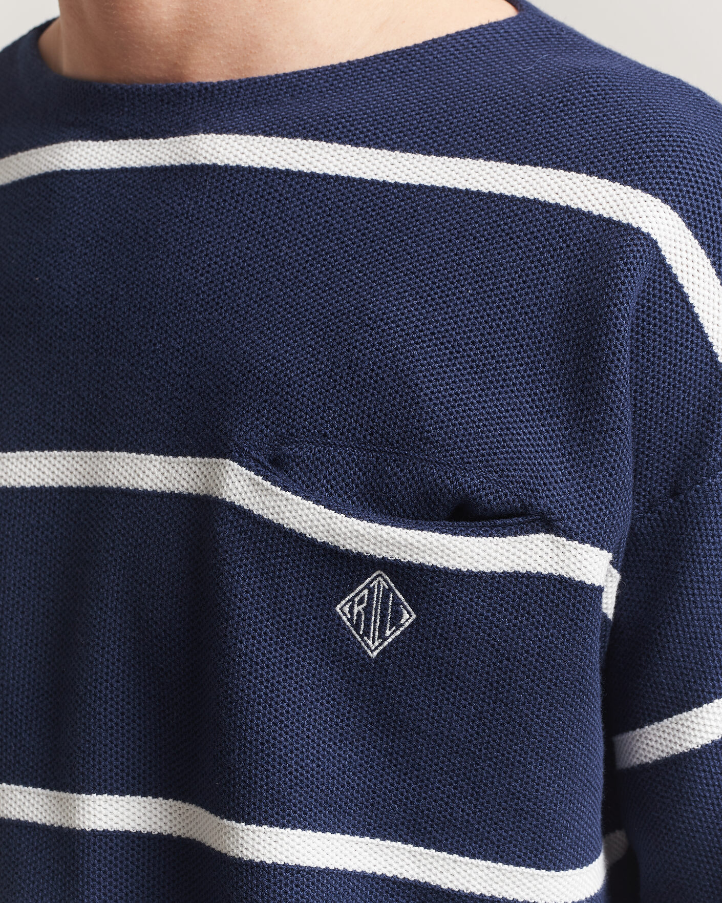 Mies | Puserot | Polo Ralph Lauren | Striped Boat Neck Sweater Navy Combo