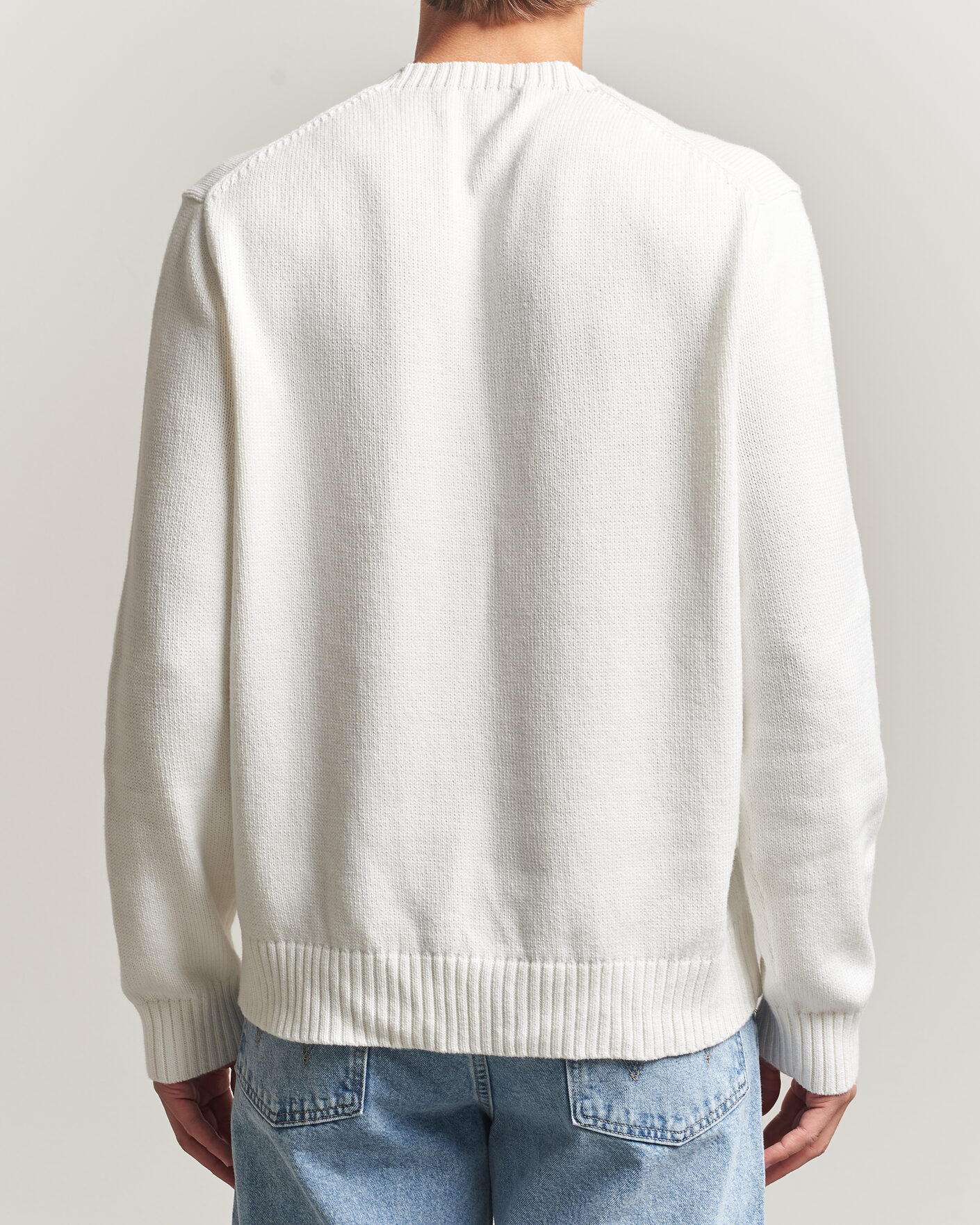 Mies | Puserot | Polo Ralph Lauren | Newport Bear Cotton/Linen Sweater Deckwash White