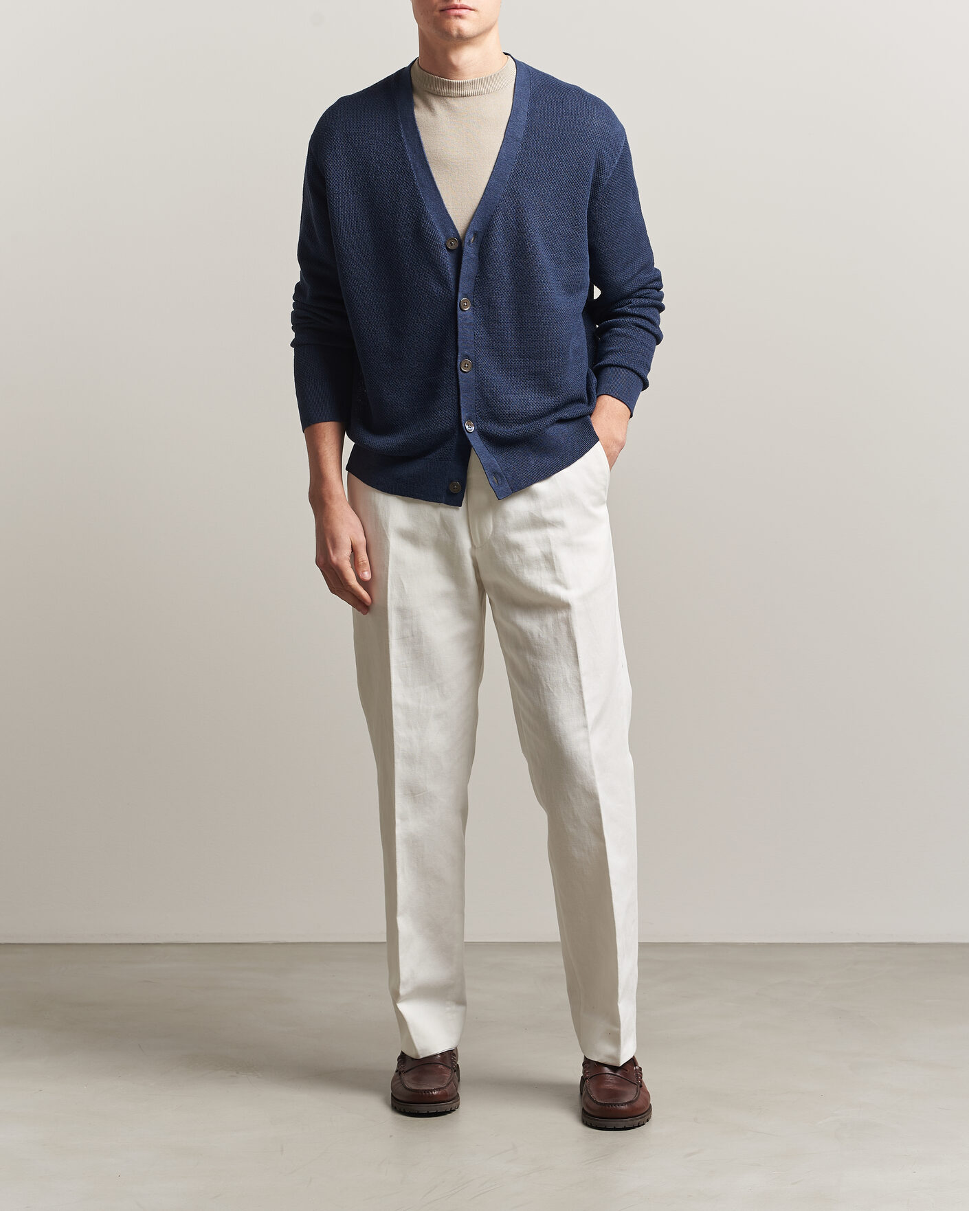 Mies | Puserot | Polo Ralph Lauren | Linen Cardigan Newport Navy