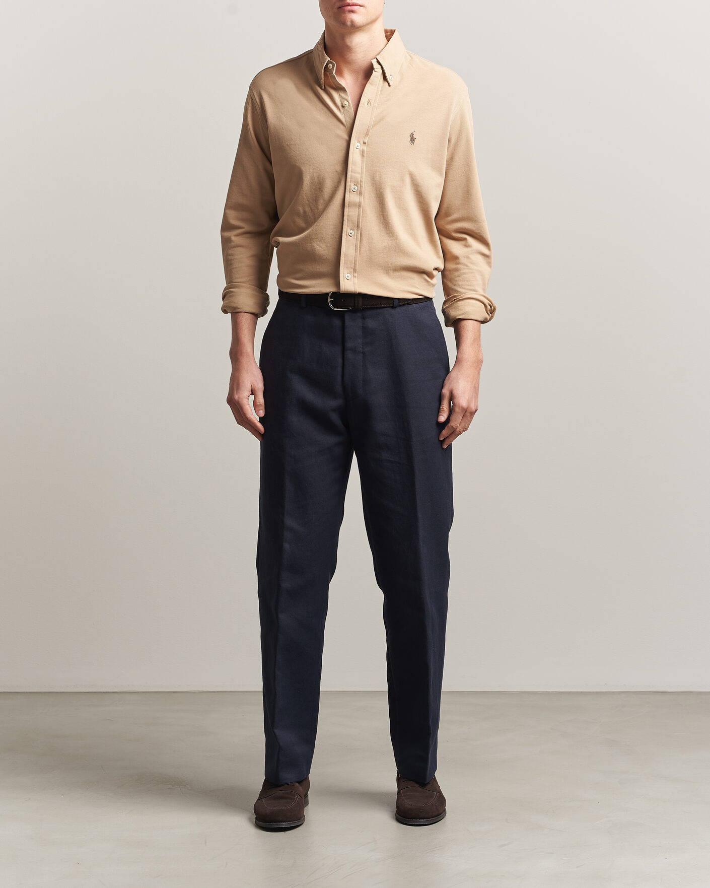 Mies | Kauluspaidat | Polo Ralph Lauren | Featherweight Mesh Shirt Vintage Khaki