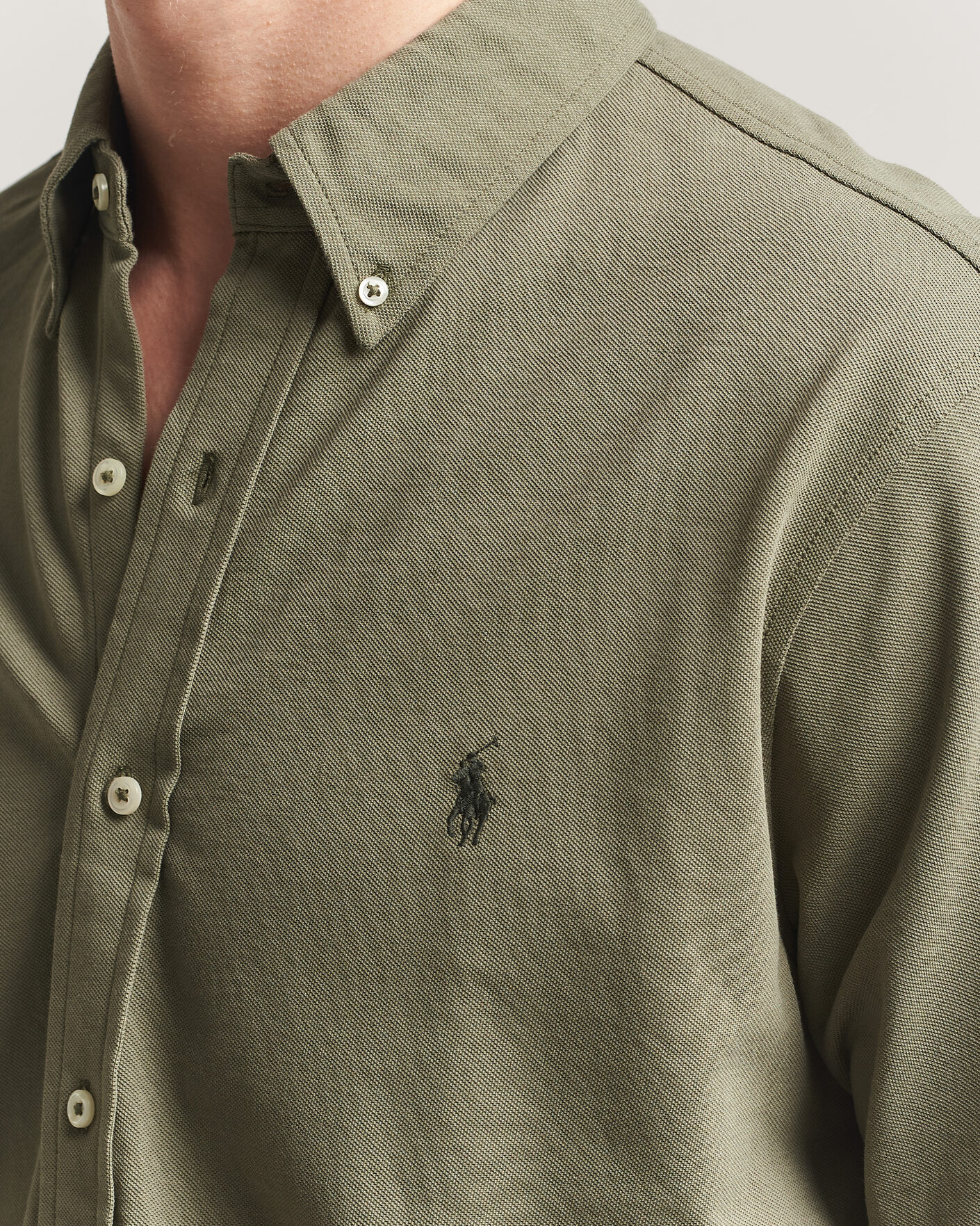 Mies | Kauluspaidat | Polo Ralph Lauren | Featherweight Mesh Shirt Cruise Olive