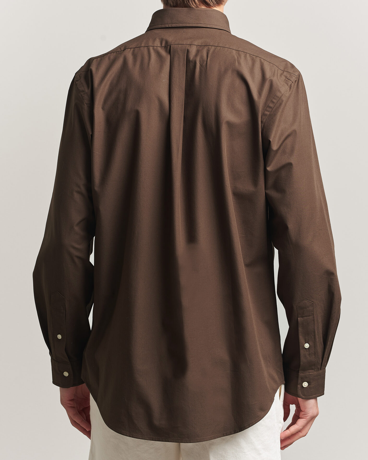 Mies | Kauluspaidat | Polo Ralph Lauren | Custom Fit Poplin Shirt Nutmeg Brown
