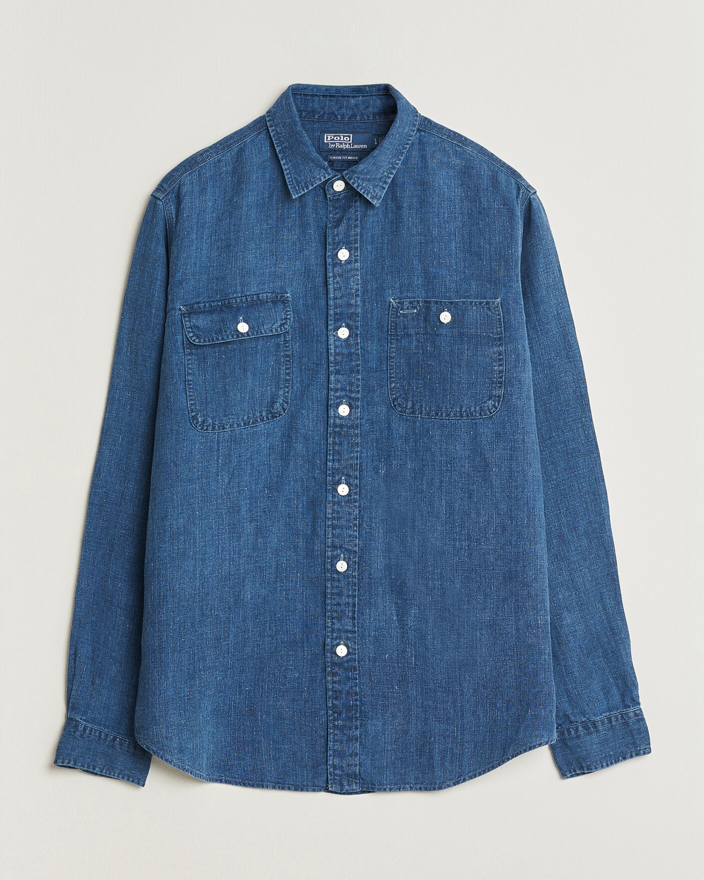 Mies | Kauluspaidat | Polo Ralph Lauren | Indigo/Linen Western Shirt Medium Wash