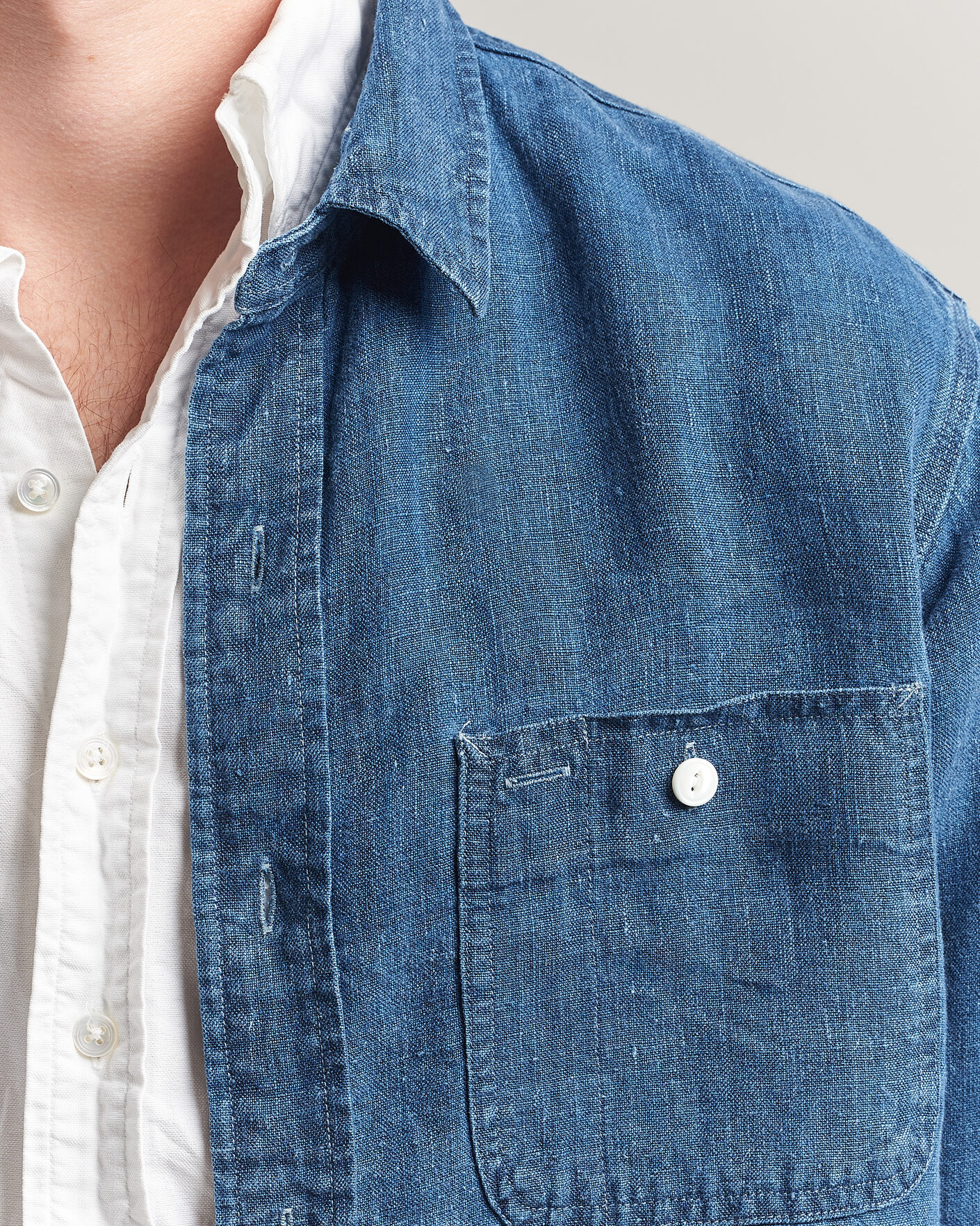 Mies | Kauluspaidat | Polo Ralph Lauren | Indigo/Linen Western Shirt Medium Wash