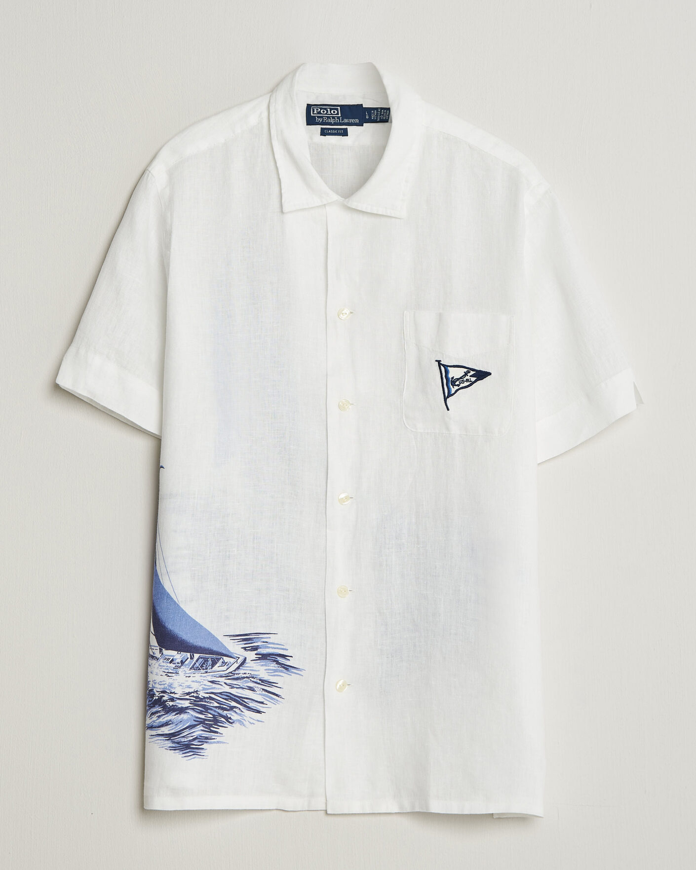 Mies | Kauluspaidat | Polo Ralph Lauren | Linen Camp Shirt Vintage Nautical Sail