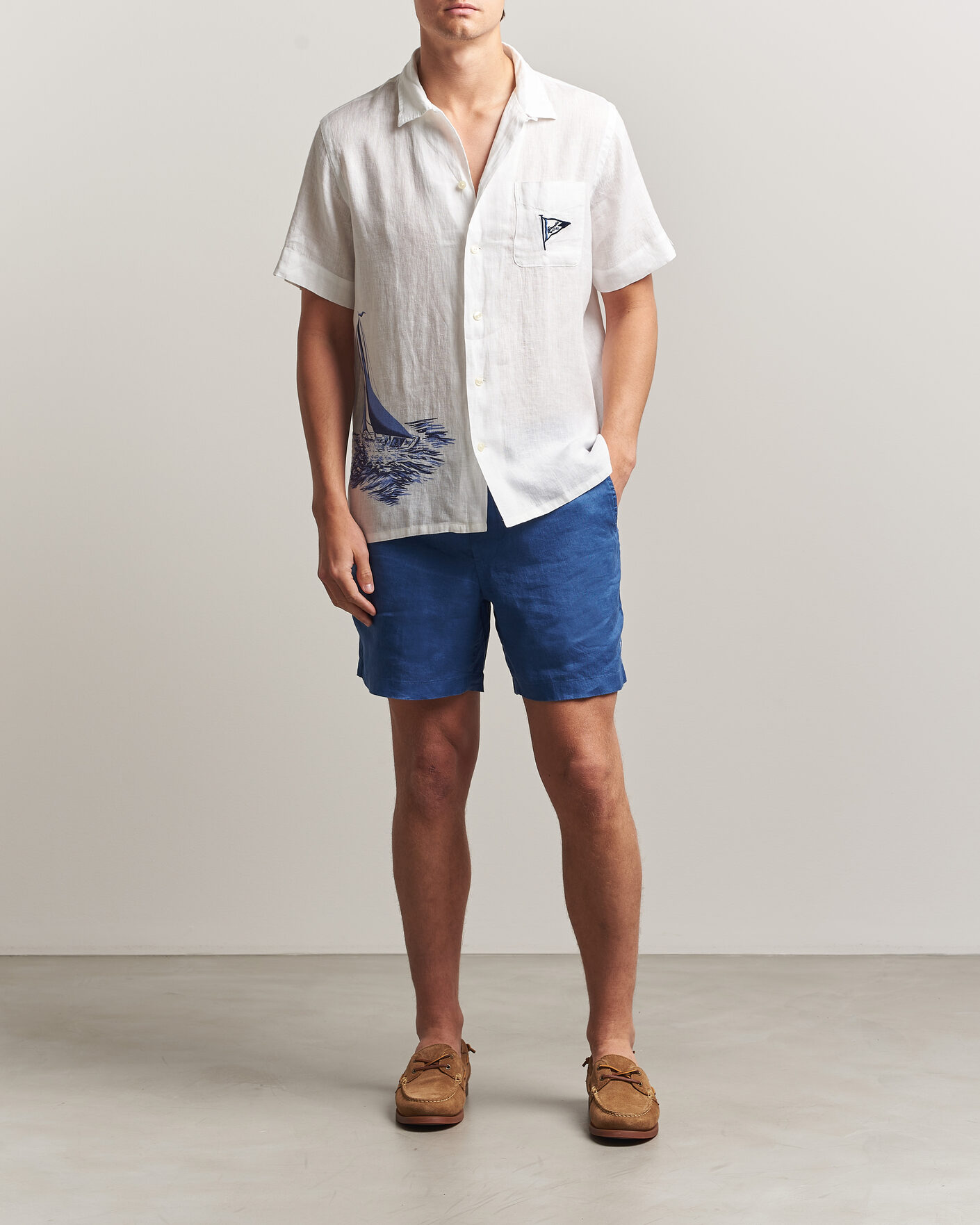 Mies | Kauluspaidat | Polo Ralph Lauren | Linen Camp Shirt Vintage Nautical Sail