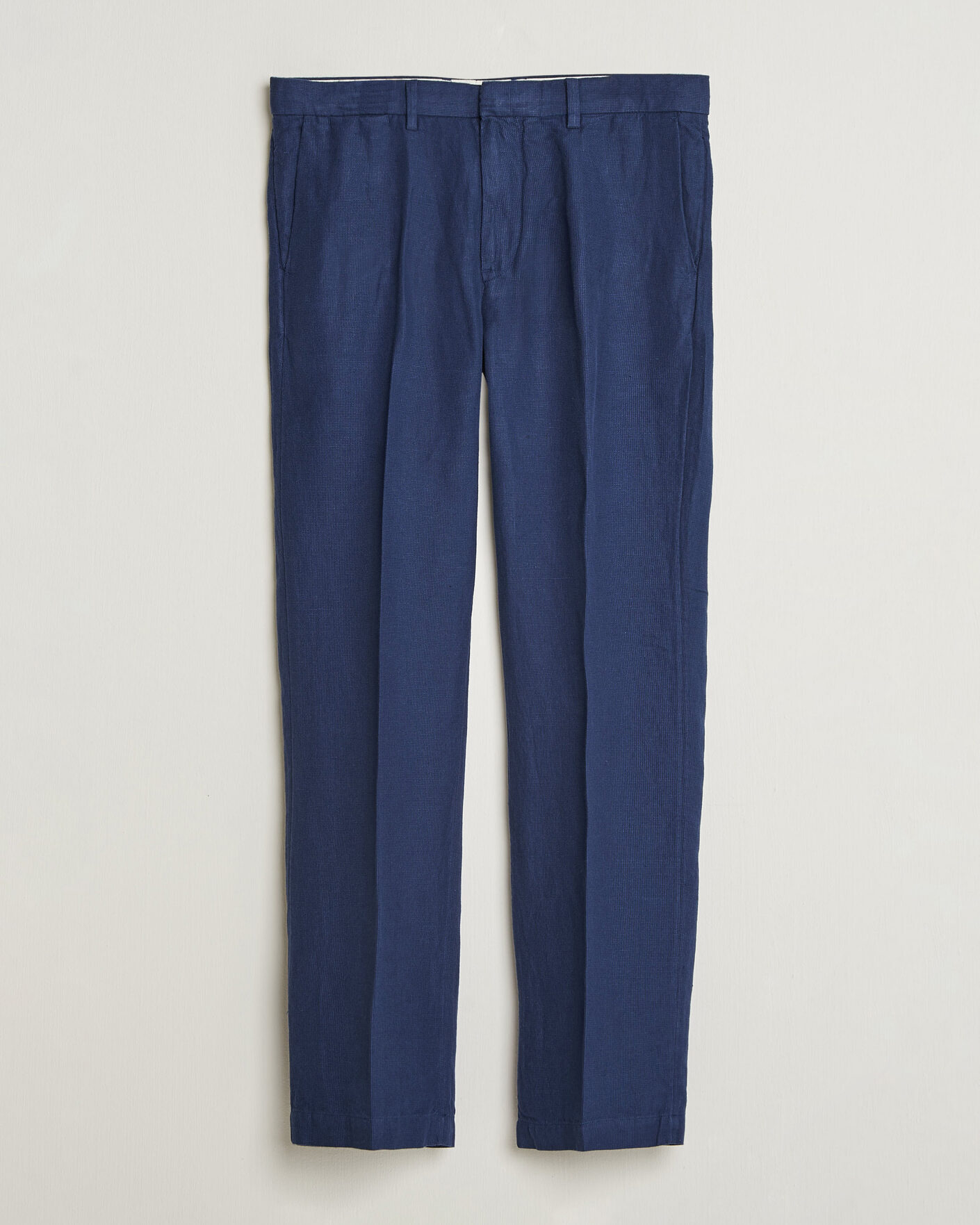 Mies | Housut | Polo Ralph Lauren | Cotton/Linen Houndstooth Pants Newport Navy