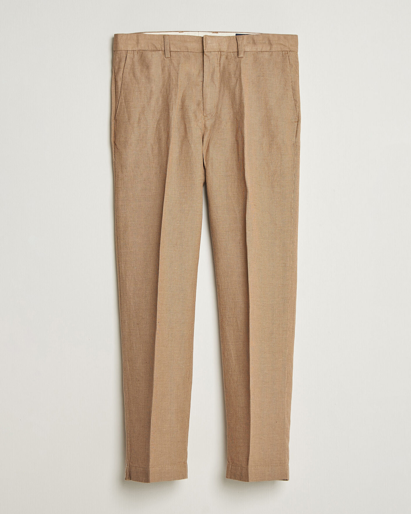Mies | Housut | Polo Ralph Lauren | Cotton/Linen Houndstooth Pants Vintage Khaki