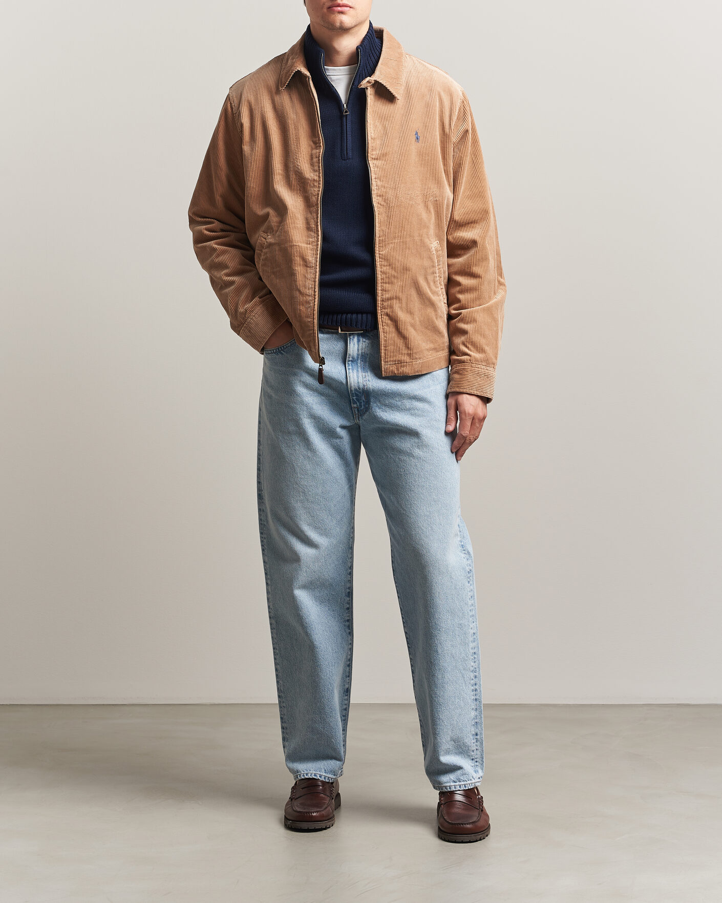 Mies | Takit | Polo Ralph Lauren | Wale Corduroy Windbreaker Vintage Khaki