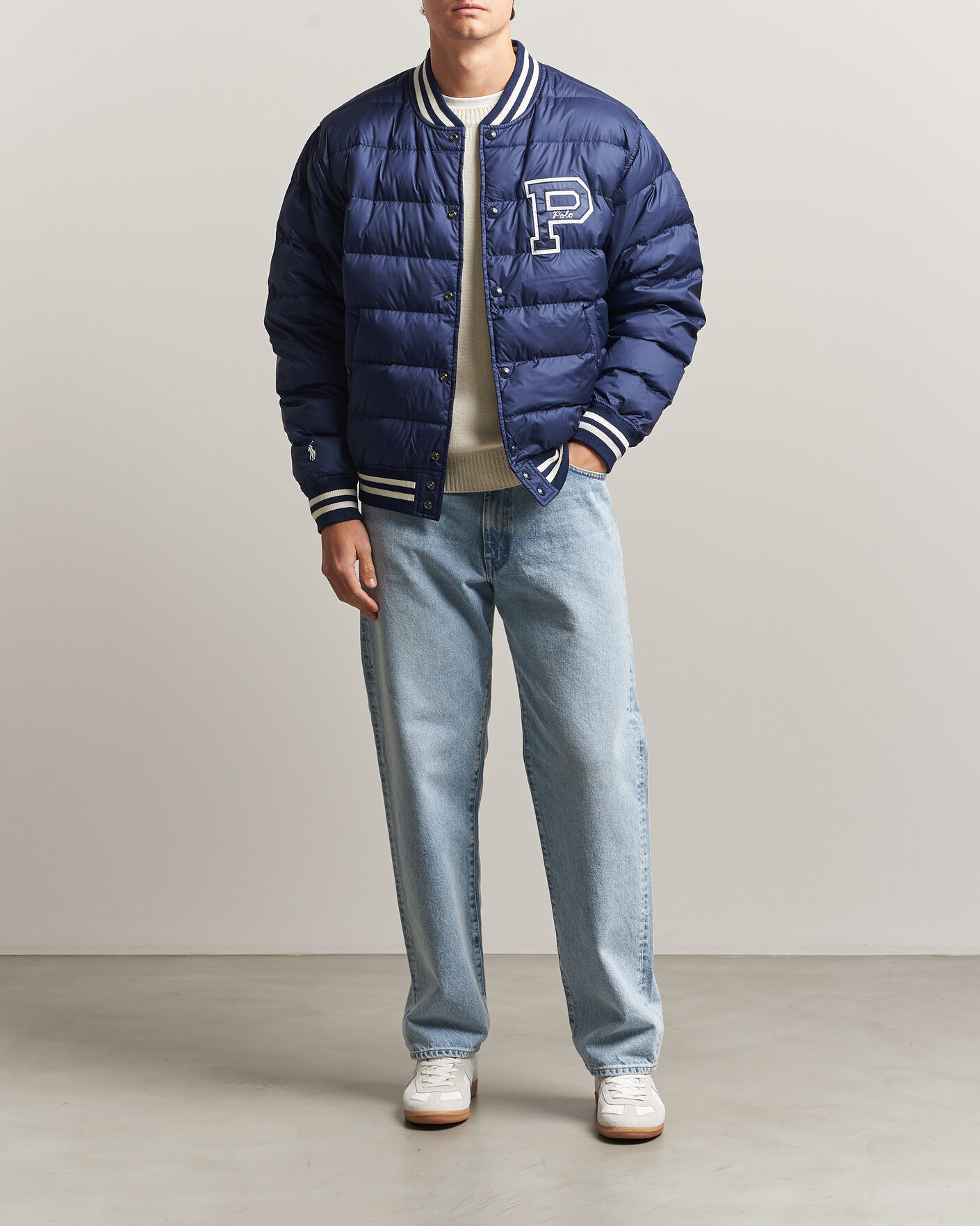 Mies | Takit | Polo Ralph Lauren | Quilted Letterman Jacket Newport Navy