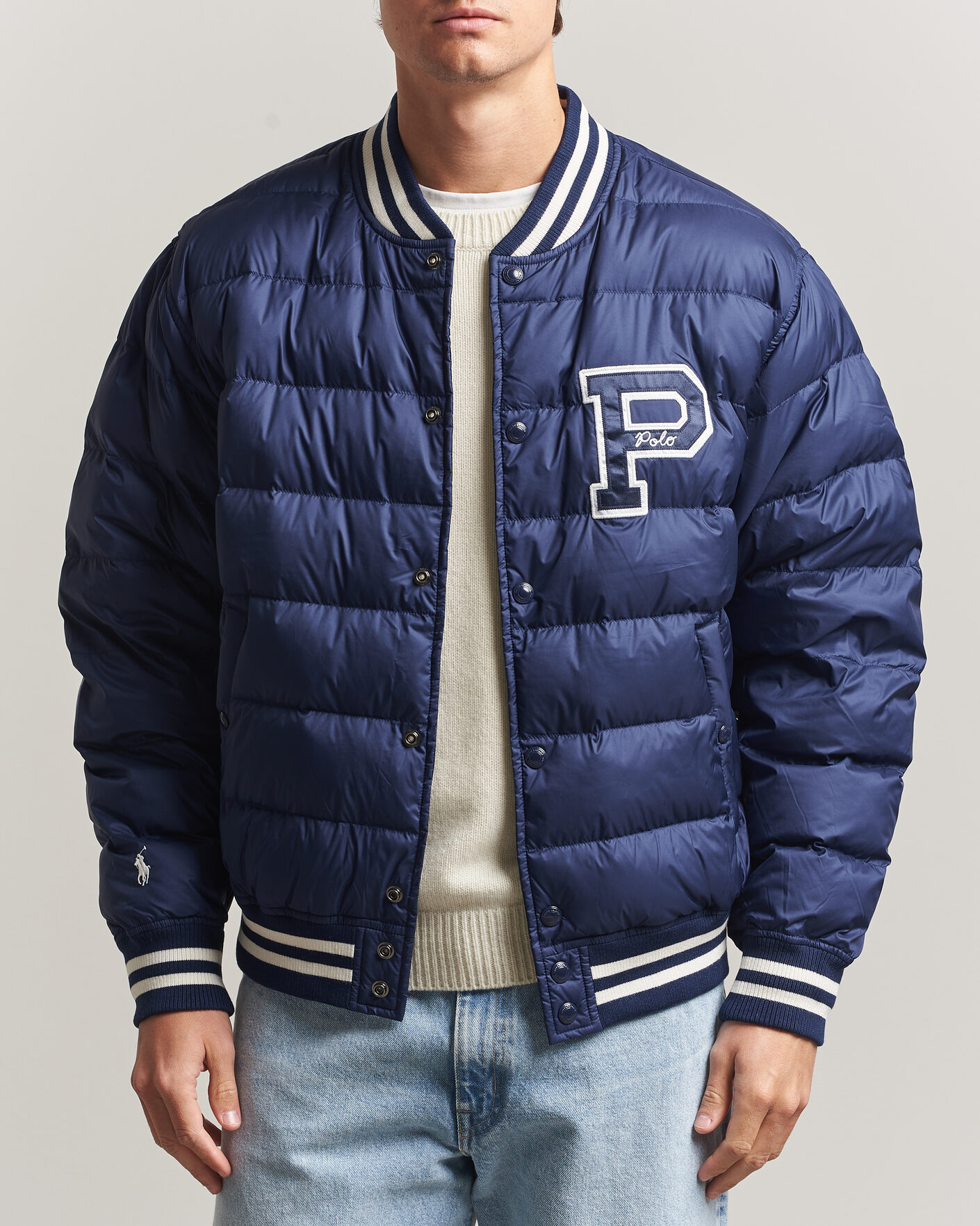 Mies | Takit | Polo Ralph Lauren | Quilted Letterman Jacket Newport Navy