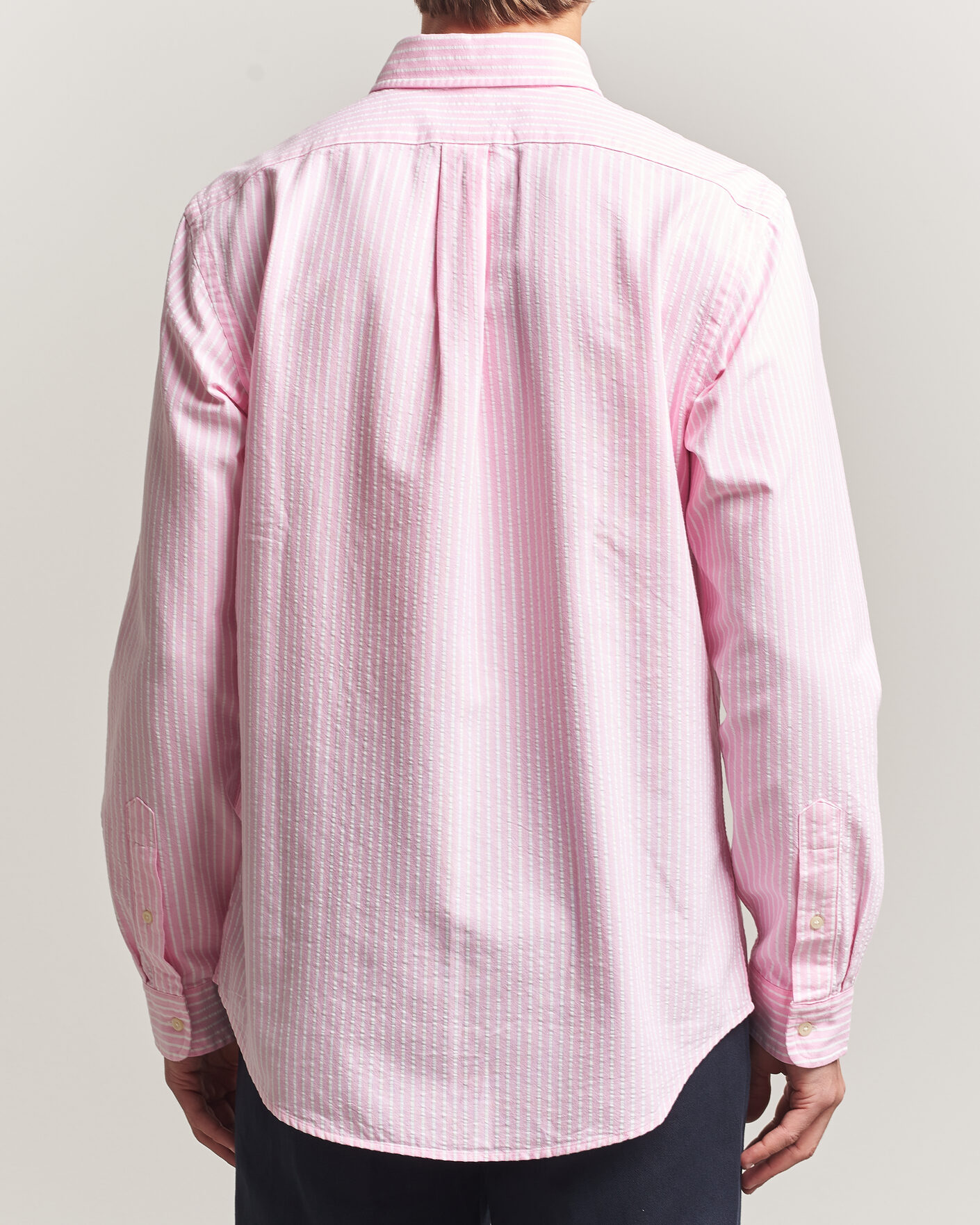 Mies | Kauluspaidat | Polo Ralph Lauren | Custom Fit Seersucker/Oxford Stripe Shirt New Rose