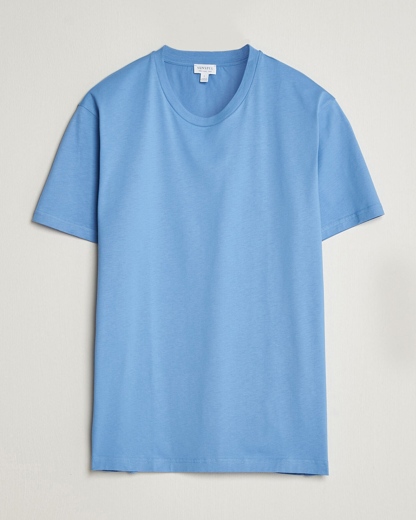 Mies | T-paidat | Sunspel | Riviera Midweight T-Shirt Azure Blue