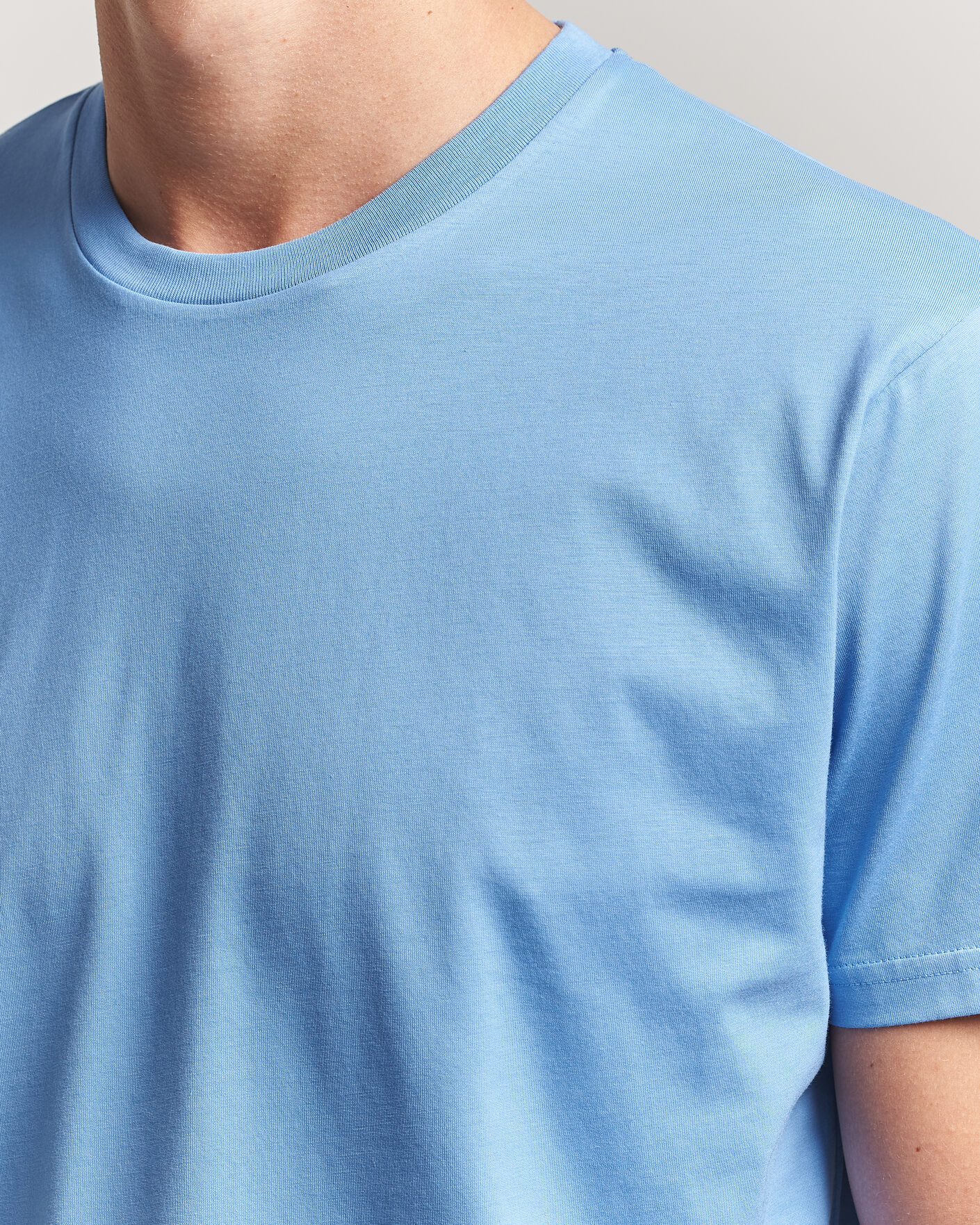 Mies | T-paidat | Sunspel | Riviera Midweight T-Shirt Azure Blue
