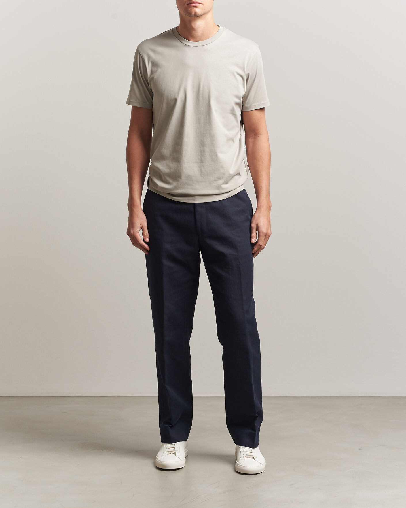 Mies | T-paidat | Sunspel | Riviera Midweight T-Shirt Ash