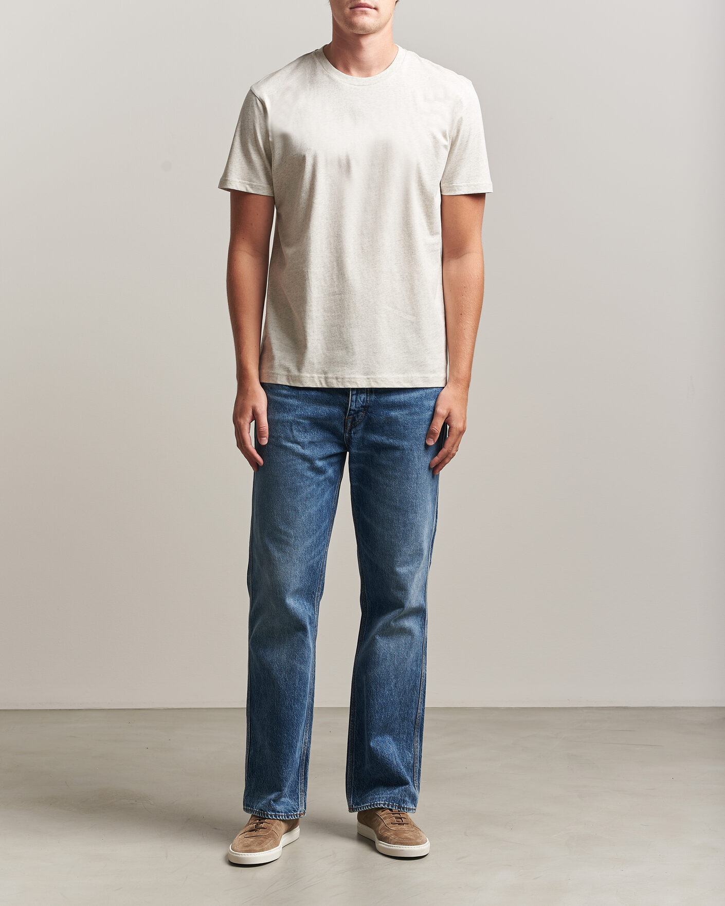 Mies | T-paidat | Sunspel | Riviera Midweight T-Shirt Archive White