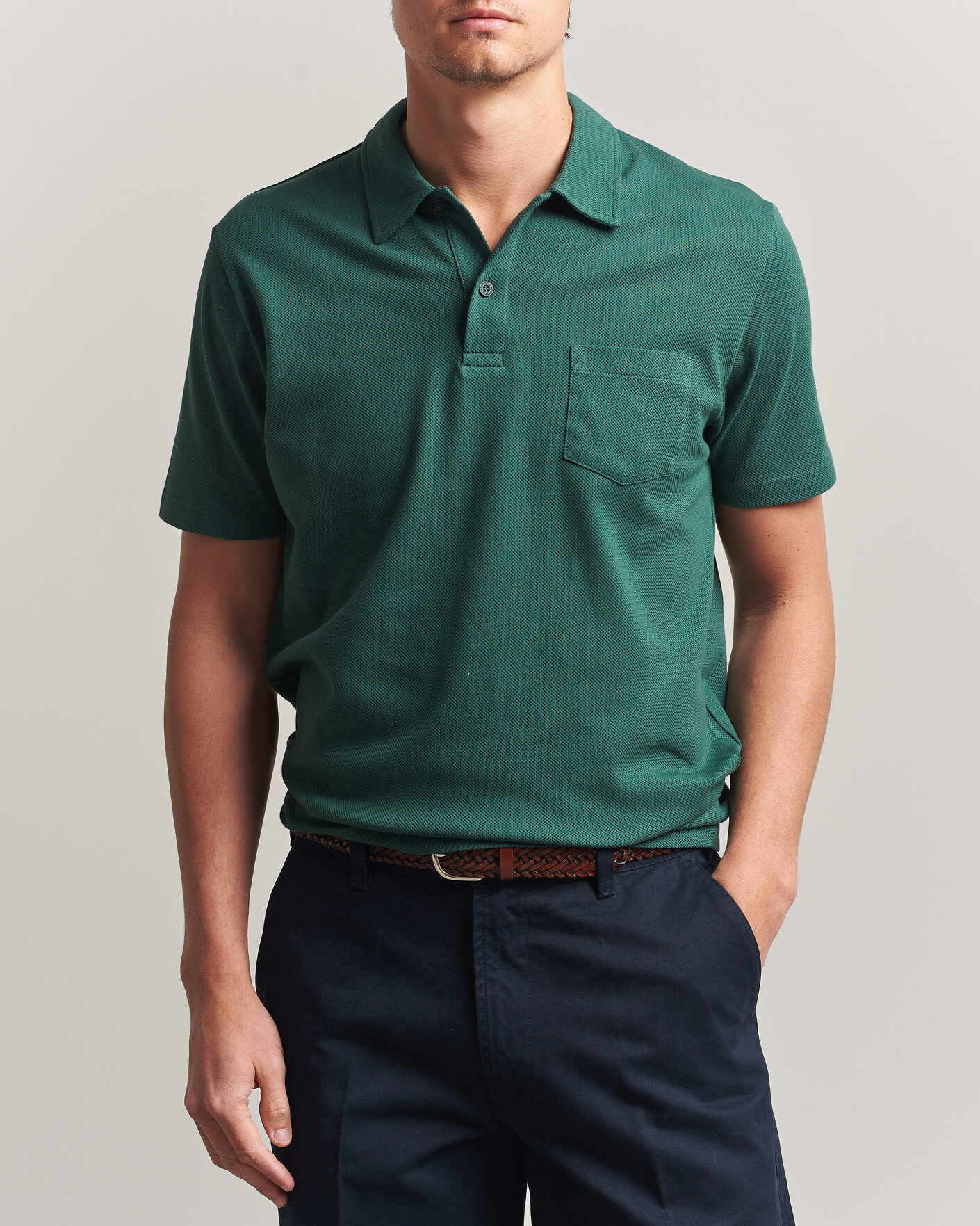 Mies | Pikeet | Sunspel | Riviera Polo Shirt Forest Green