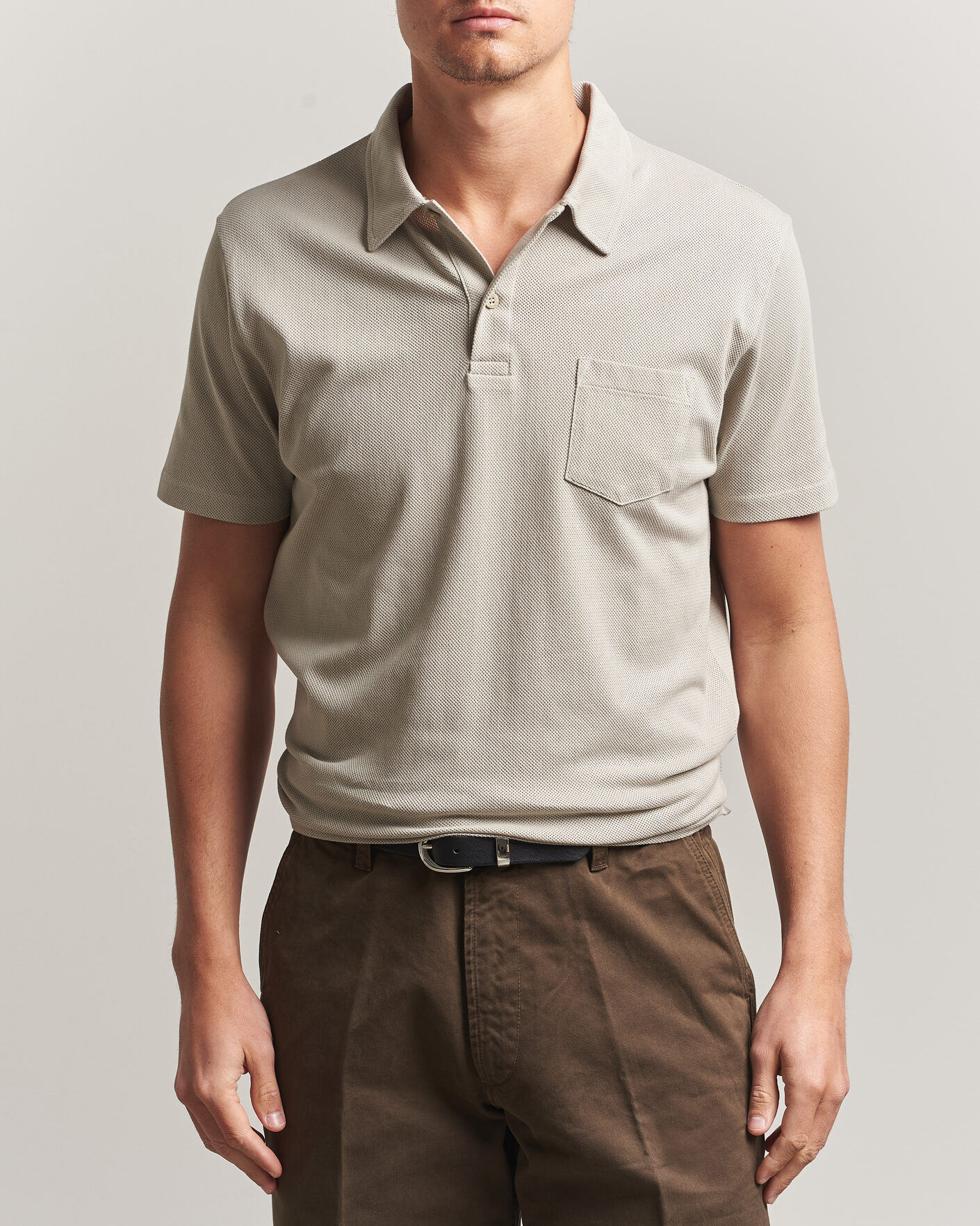 Mies | Pikeet | Sunspel | Riviera Polo Shirt Ash