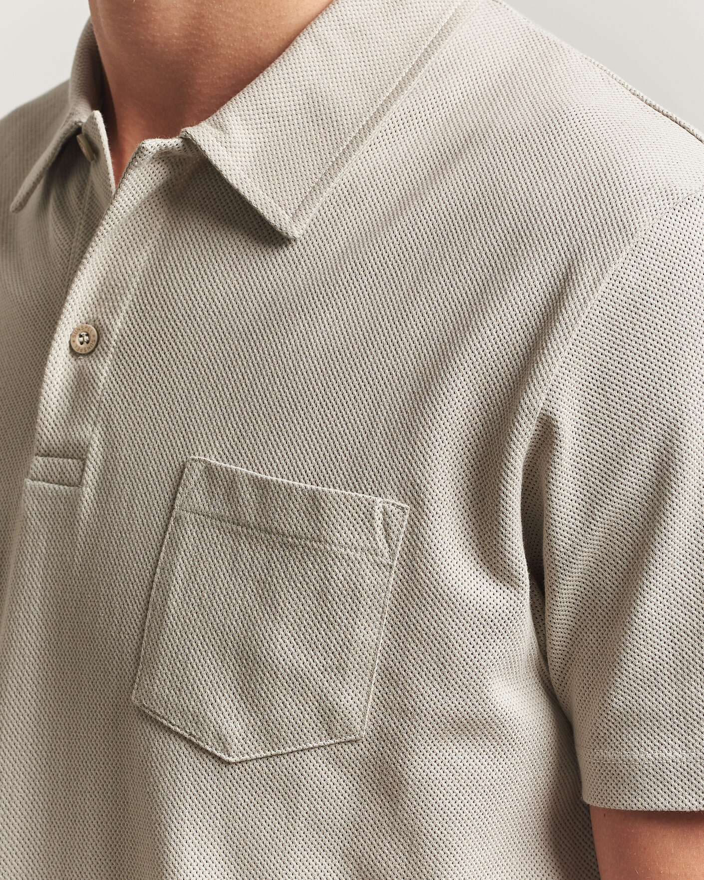 Mies | Pikeet | Sunspel | Riviera Polo Shirt Ash
