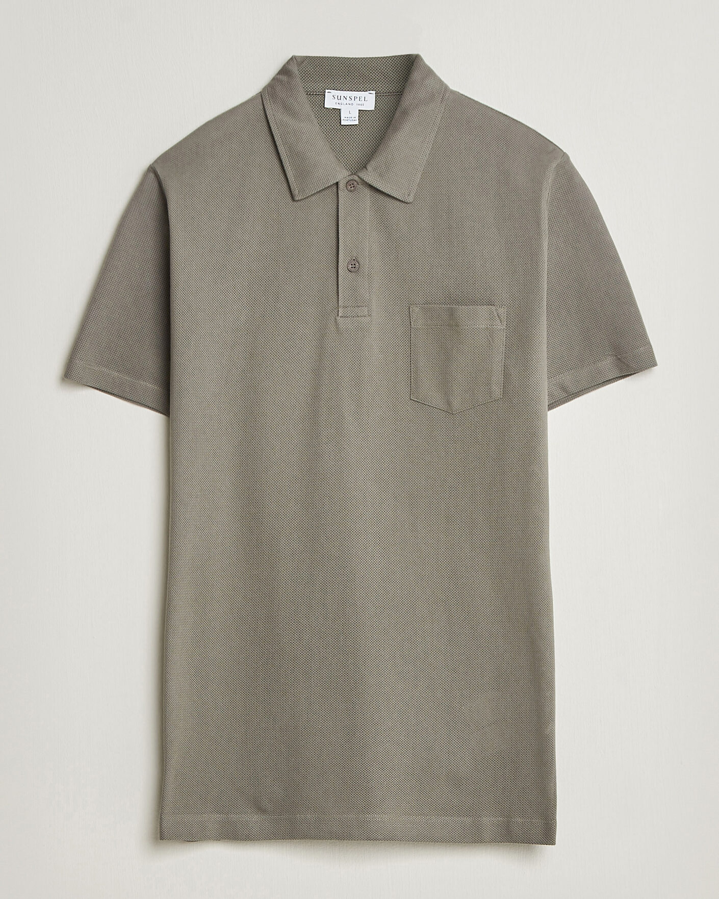 Mies | Pikeet | Sunspel | Riviera Polo Shirt Fossil Grey