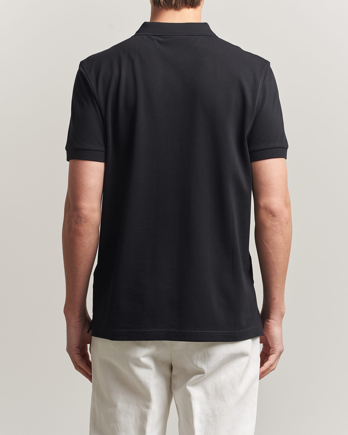 Mies | Pikeet | Sunspel | Short Sleeve Pique Polo Black