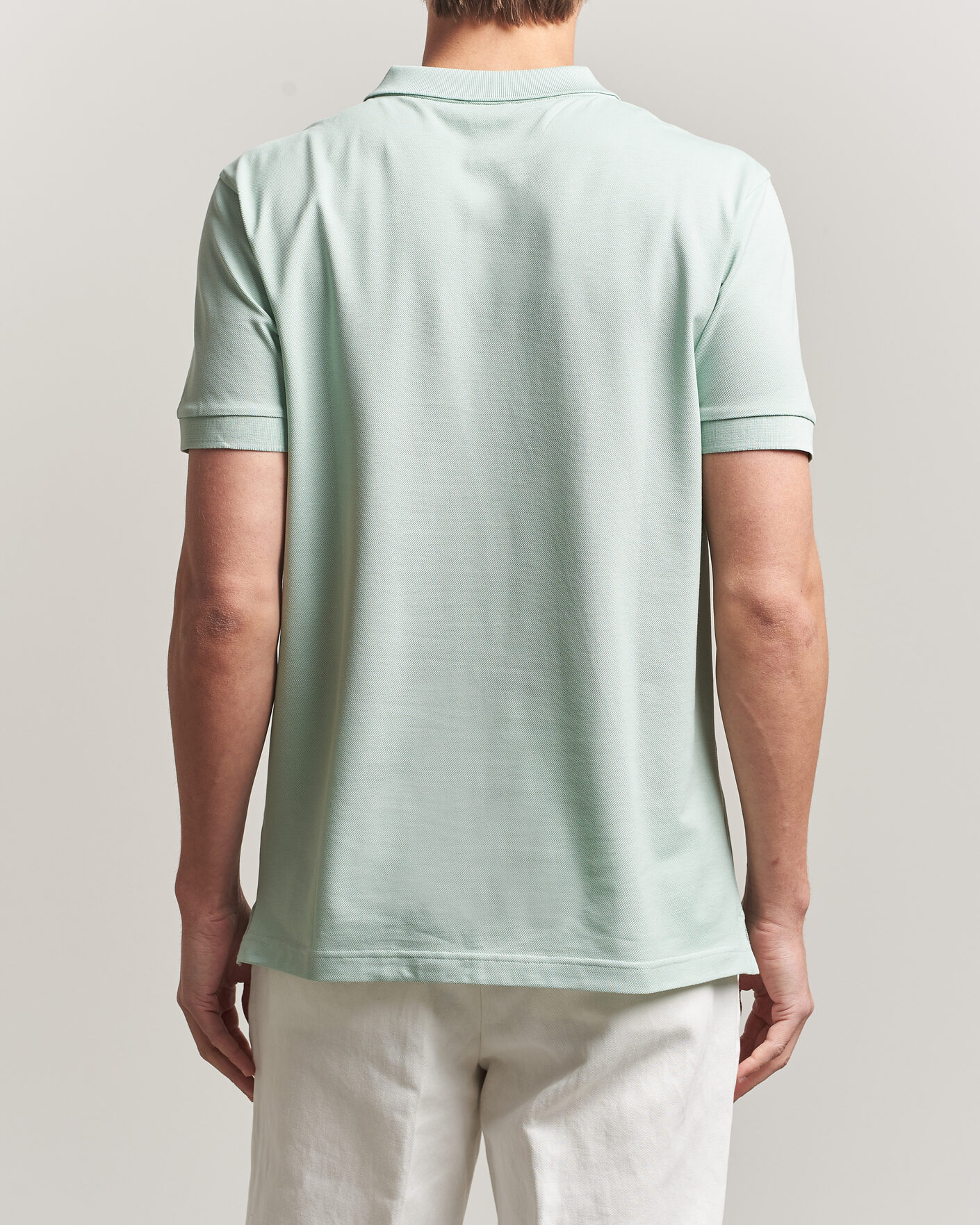 Mies | Pikeet | Sunspel | Short Sleeve Pique Polo Laurel Green