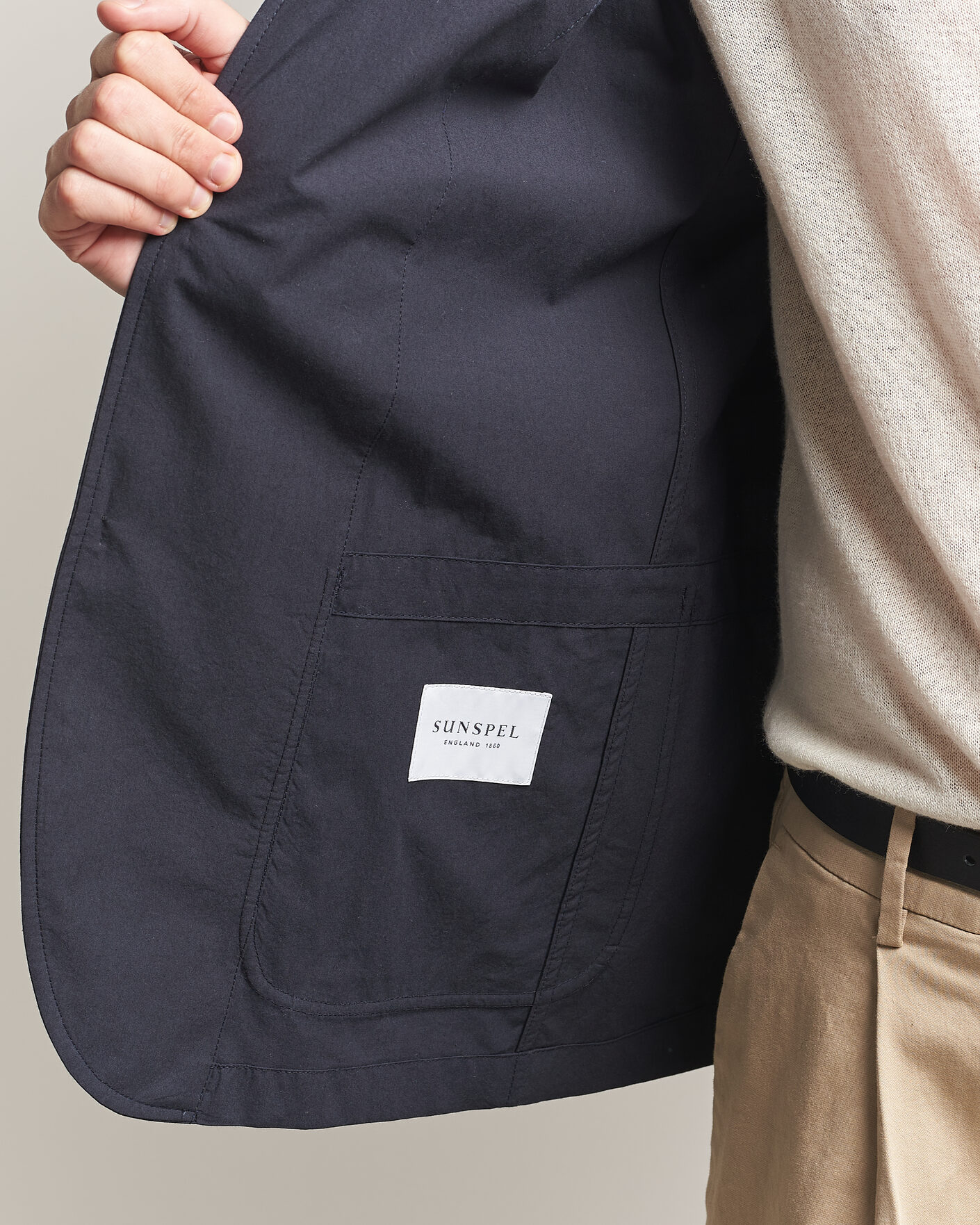 Mies | Pikkutakit | Sunspel | Lightweight Poplin Jacket Blazer Navy