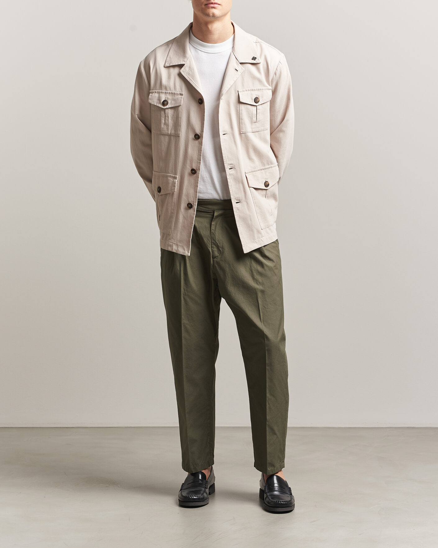 Mies | Housut | Massimo Alba | Stan Pleated Chinos Military