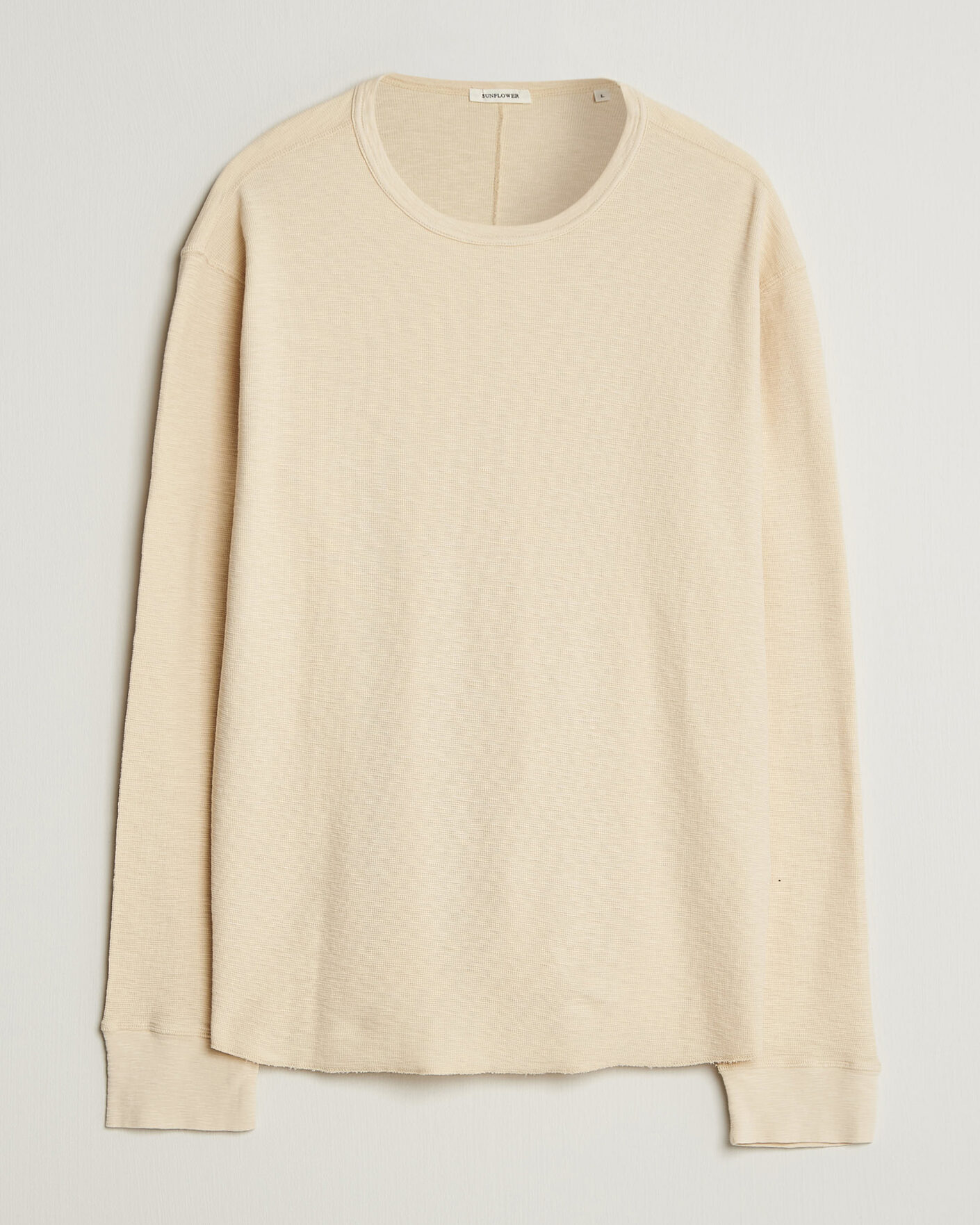 Mies | T-paidat | Sunflower | Long Sleeve Waffle Tee Beige