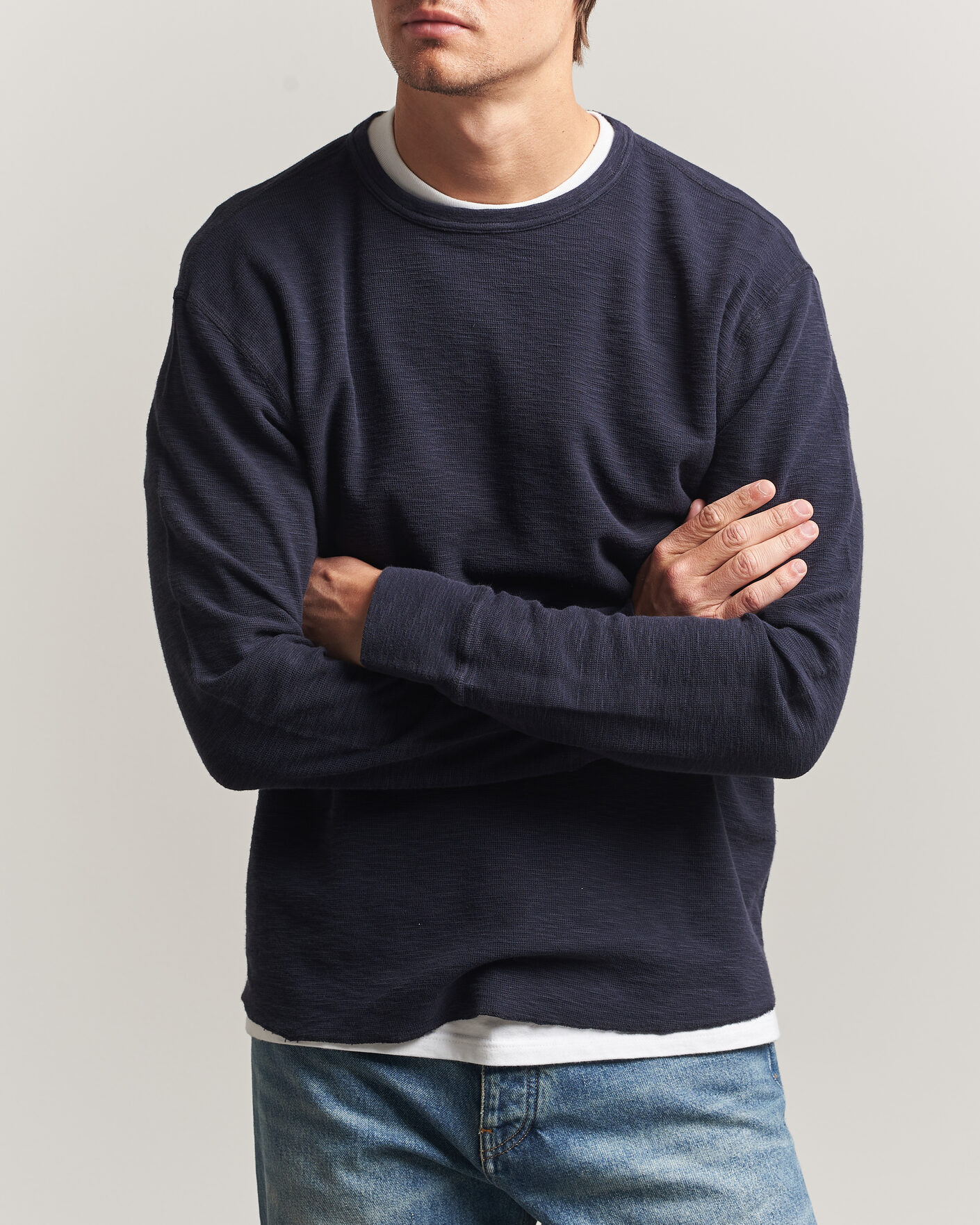 Mies | T-paidat | Sunflower | Long Sleeve Waffle Tee Navy