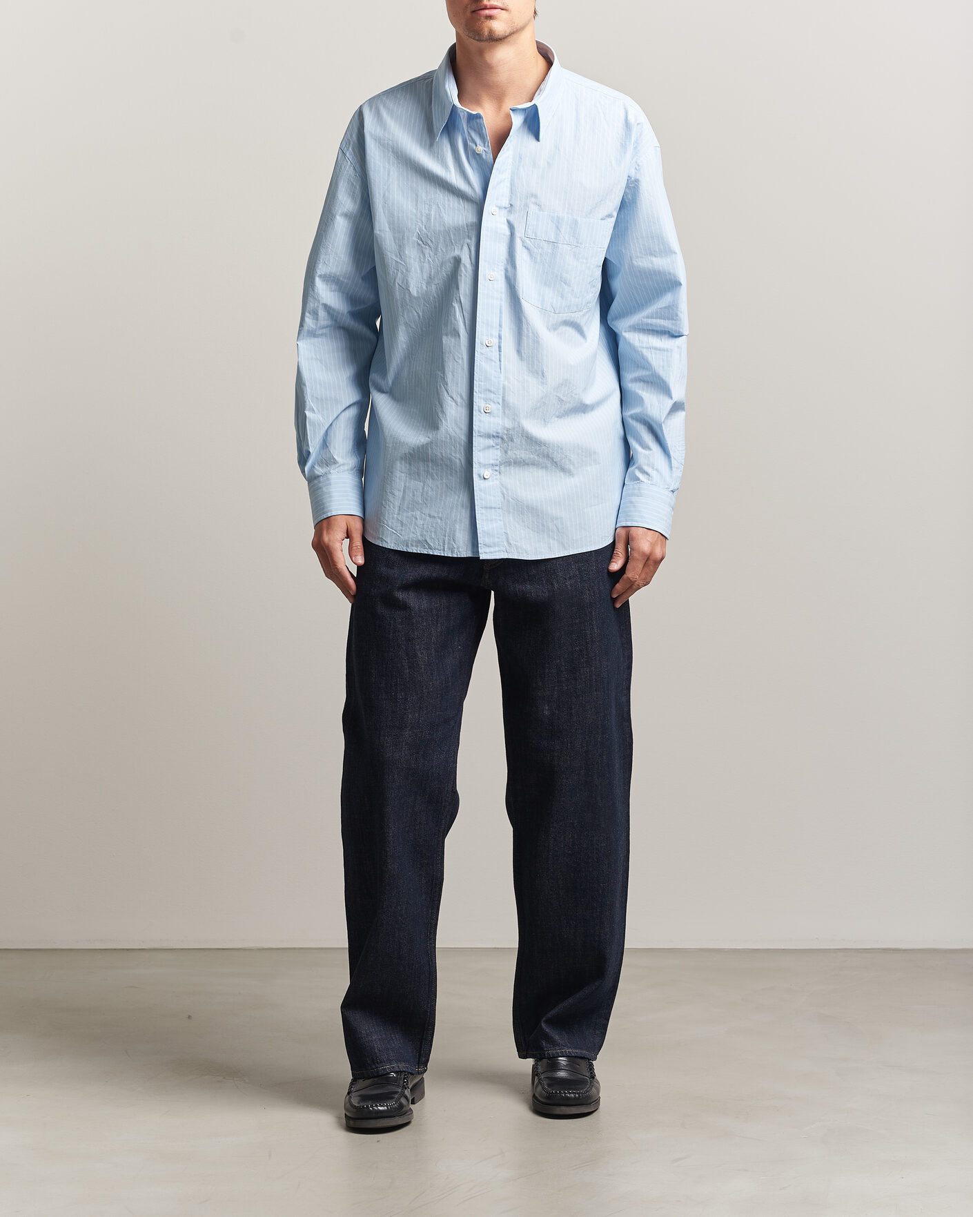 Mies | Kauluspaidat | Sunflower | New Base Shirt Light Blue Stripe