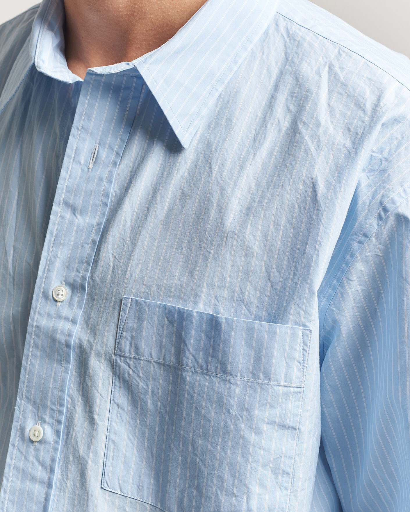 Mies | Kauluspaidat | Sunflower | New Base Shirt Light Blue Stripe