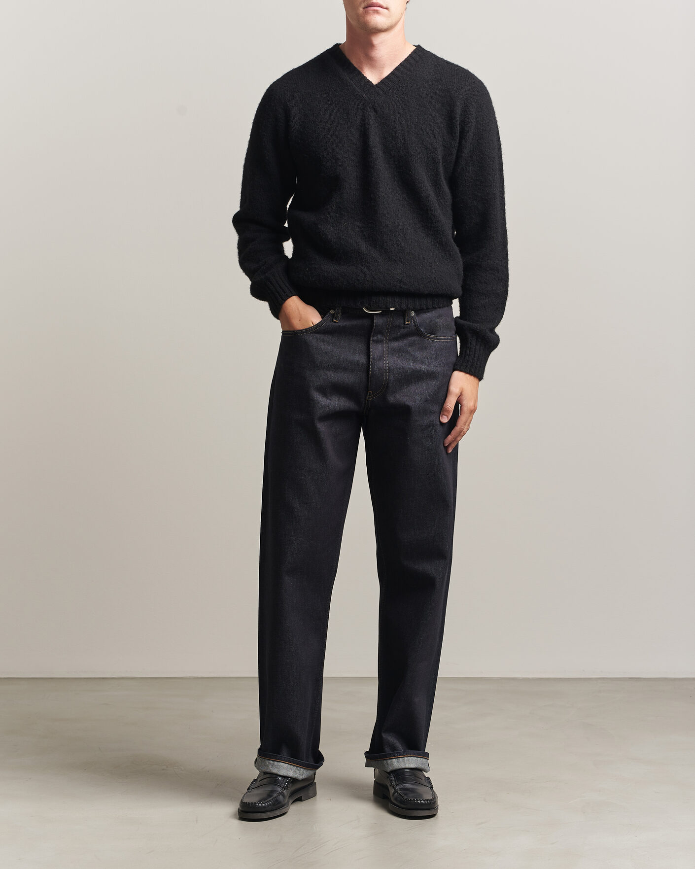 Mies | Housut | Sunflower | Loose Selvedge Jeans Raw Indigo