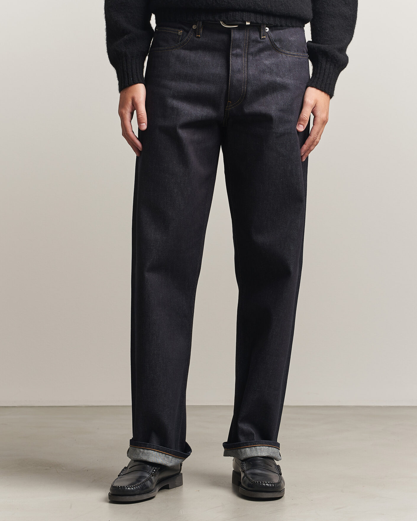 Mies | Housut | Sunflower | Loose Selvedge Jeans Raw Indigo