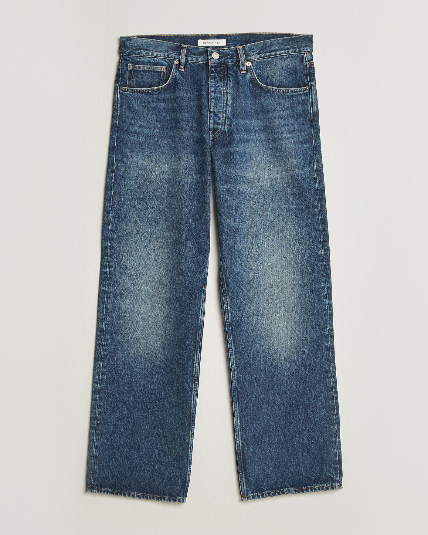 Mies | Housut | Sunflower | Loose Jeans Dark Blue Worn