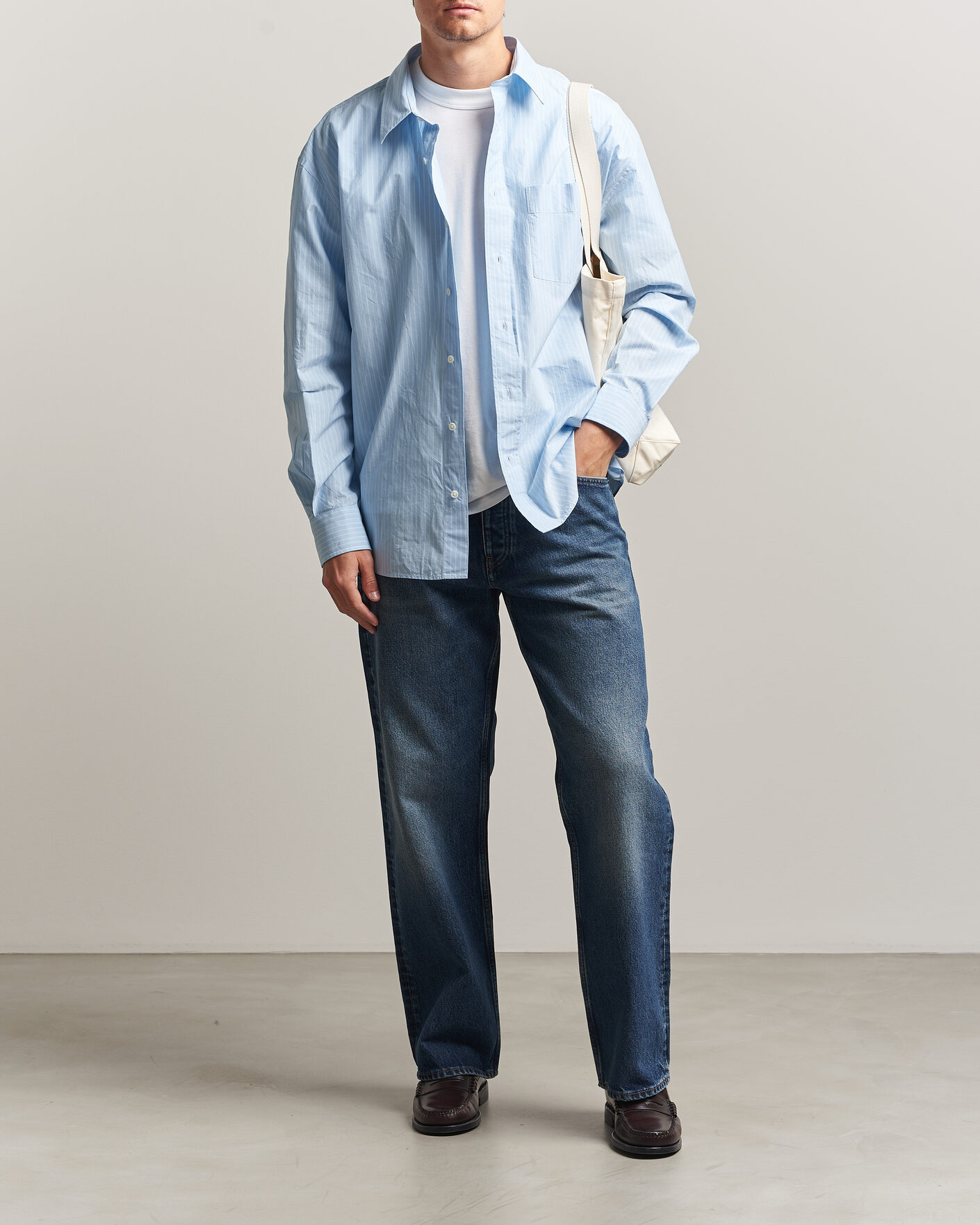 Mies | Housut | Sunflower | Loose Jeans Dark Blue Worn