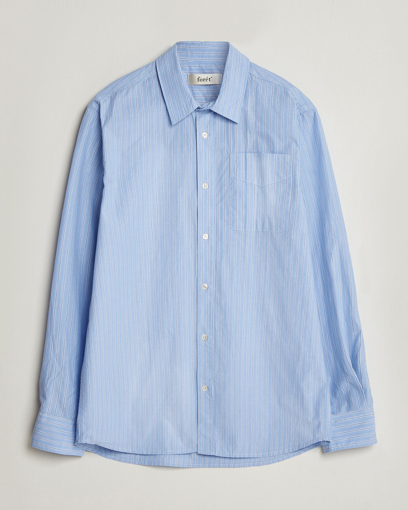 Mies | Kauluspaidat | Forét | Maple Regular Fit Poplin Shirt Light Blue