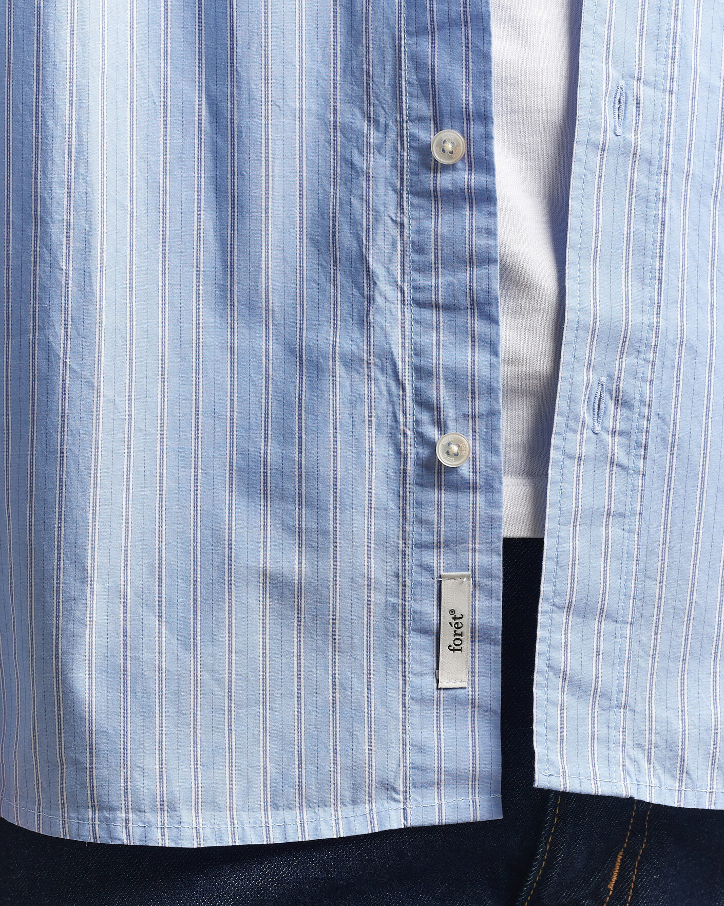 Mies | Kauluspaidat | Forét | Maple Regular Fit Poplin Shirt Light Blue