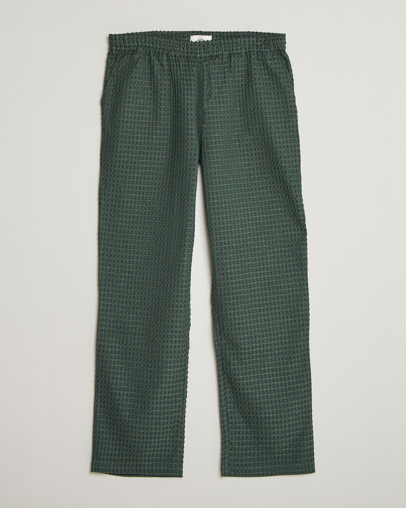 Mies | Housut | LES DEUX | Check Seersucker Casual Pants Pine Green