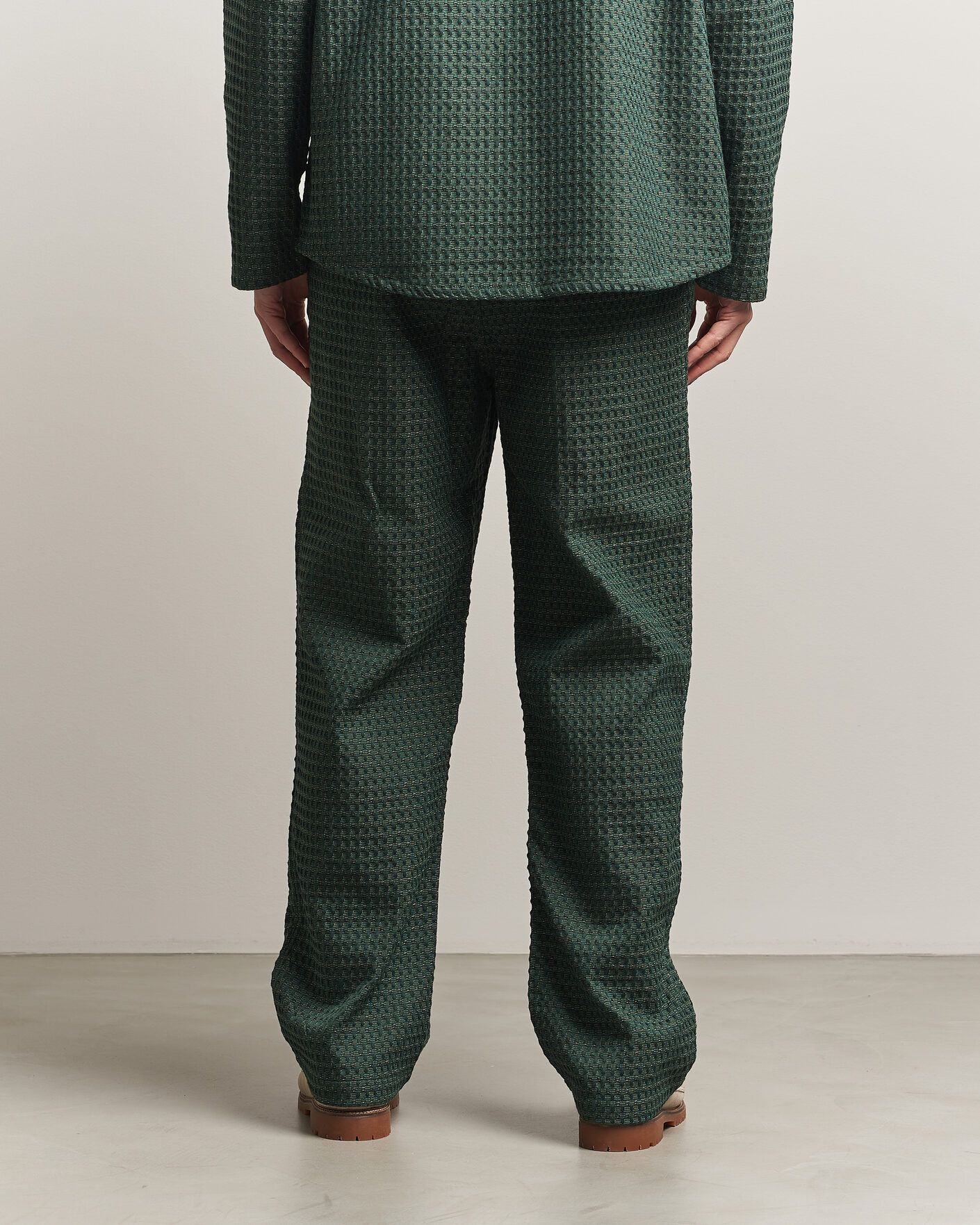 Mies | Housut | LES DEUX | Check Seersucker Casual Pants Pine Green