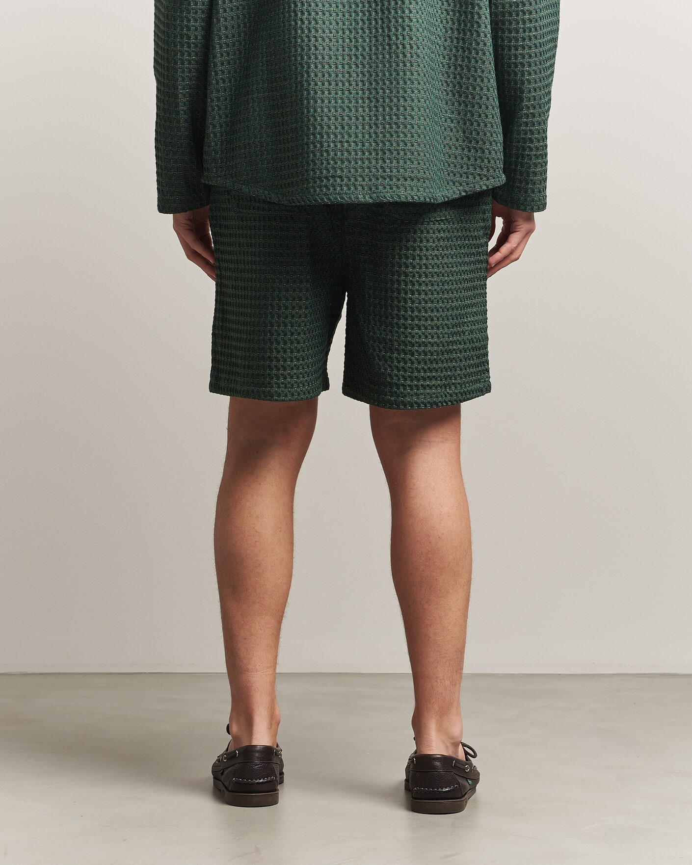 Mies | Shortsit | LES DEUX | Check Seersucker Casual Shorts Pine Green
