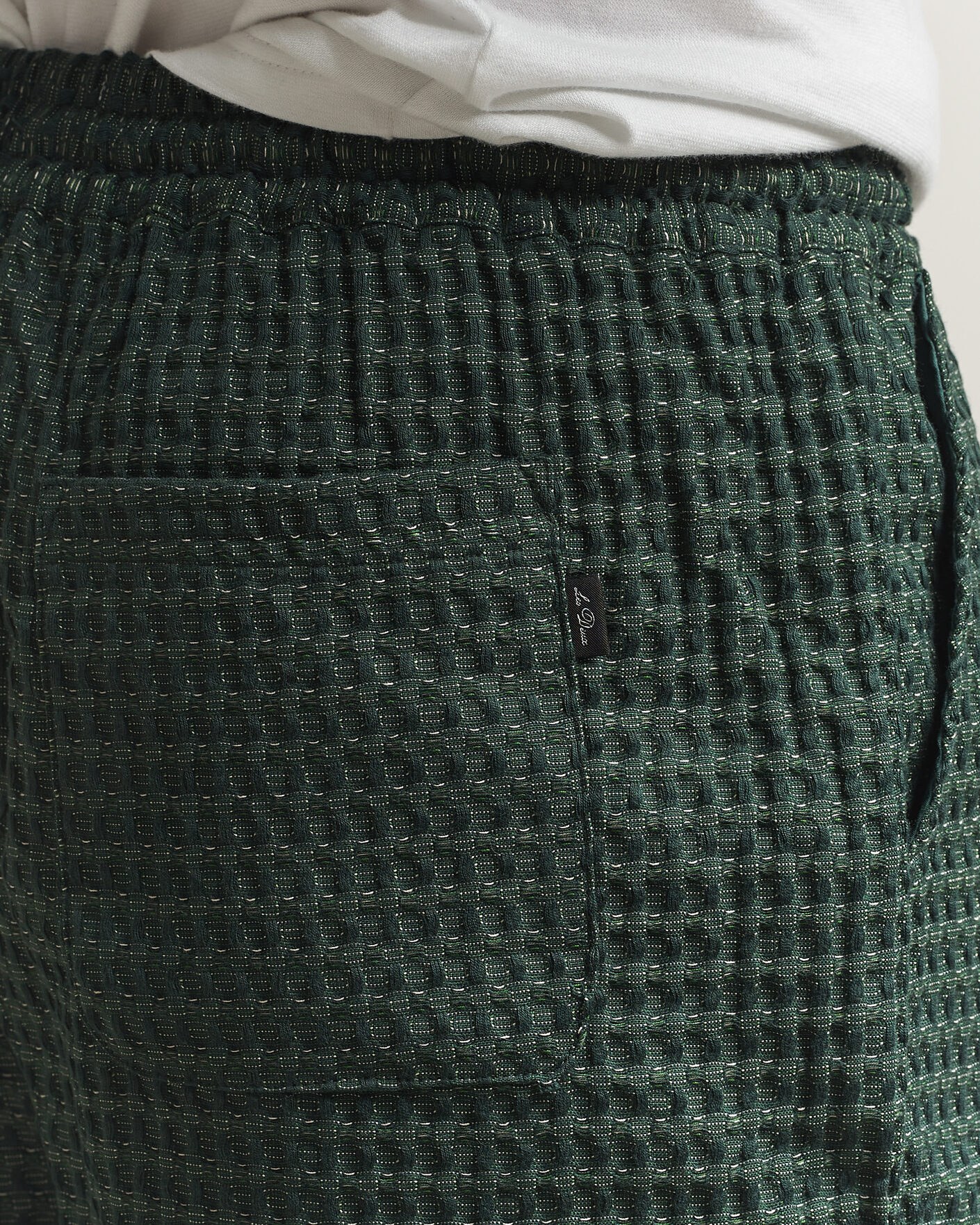 Mies | Shortsit | LES DEUX | Check Seersucker Casual Shorts Pine Green