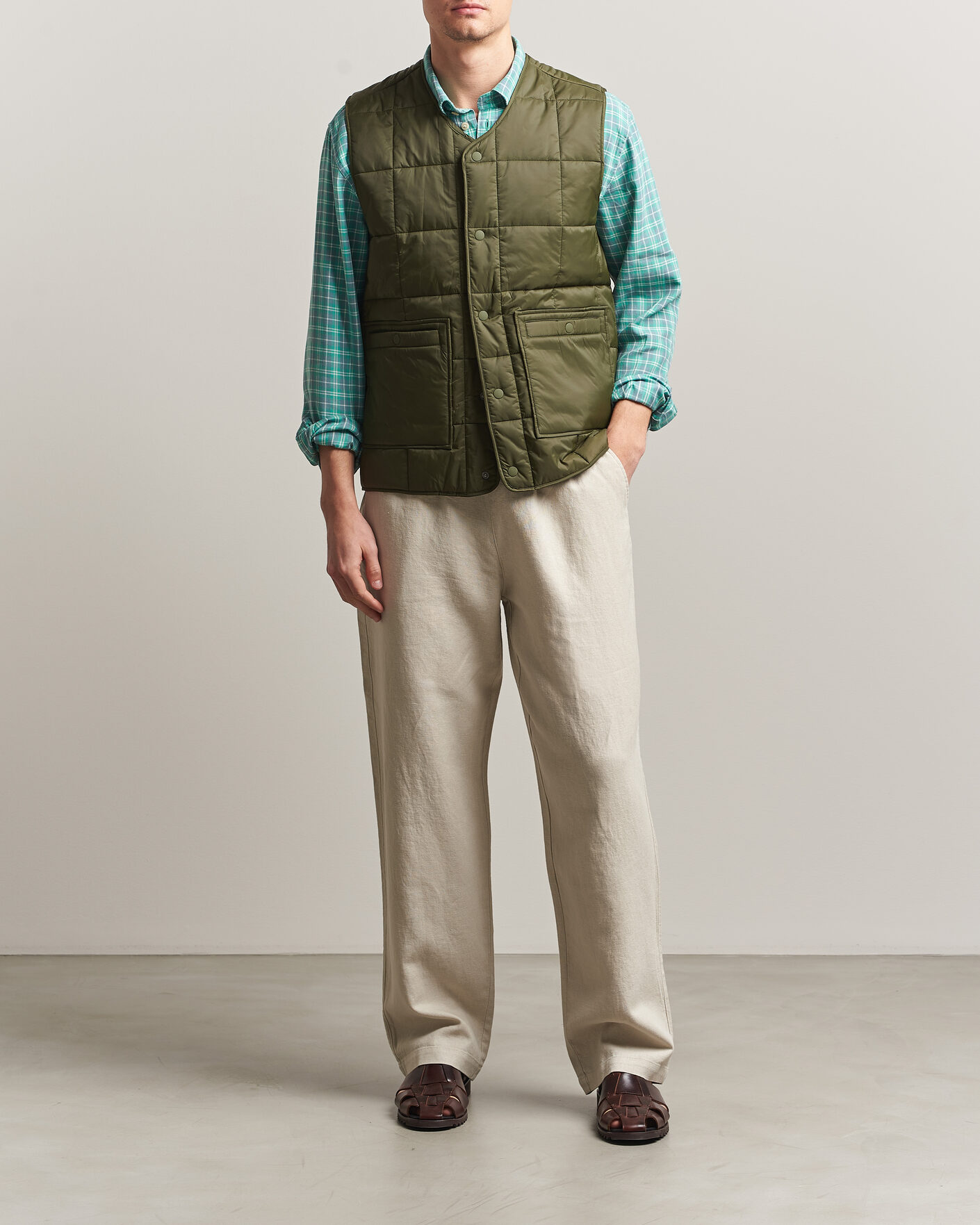 Mies | Housut | LES DEUX | Linen Casual Pants Light Sand