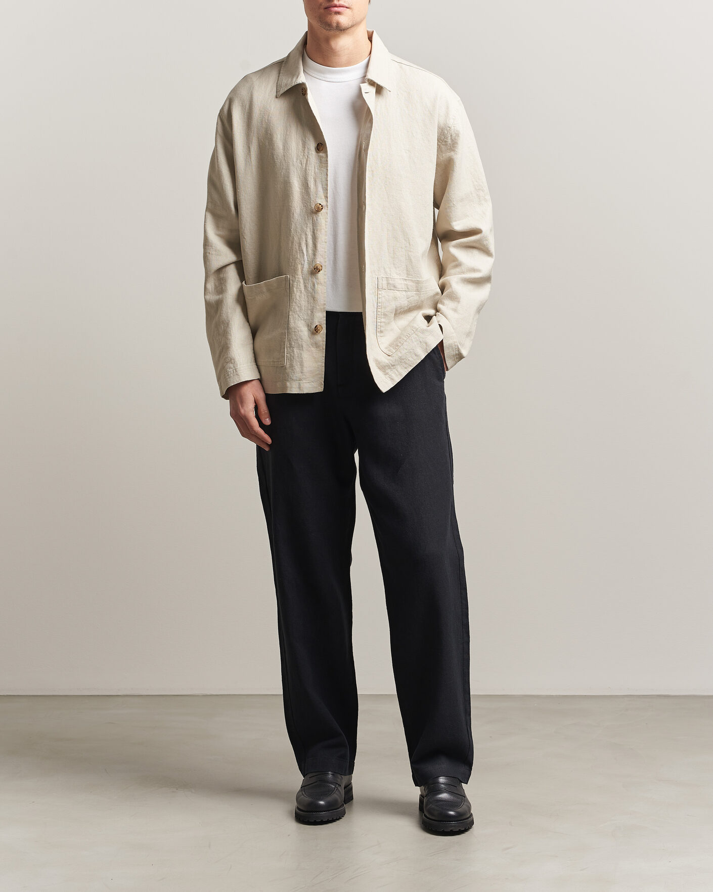 Mies | Housut | LES DEUX | Linen Comfort Suit Pants Black