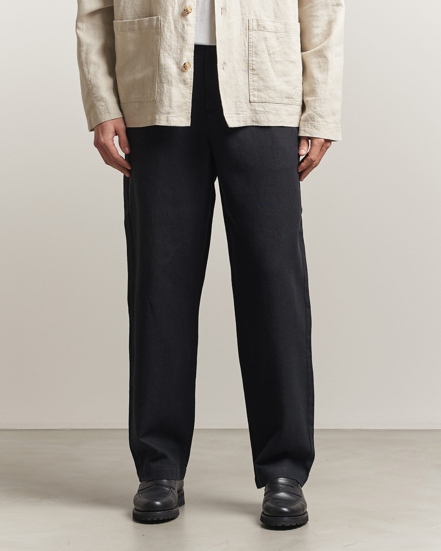 Mies | Housut | LES DEUX | Linen Comfort Suit Pants Black