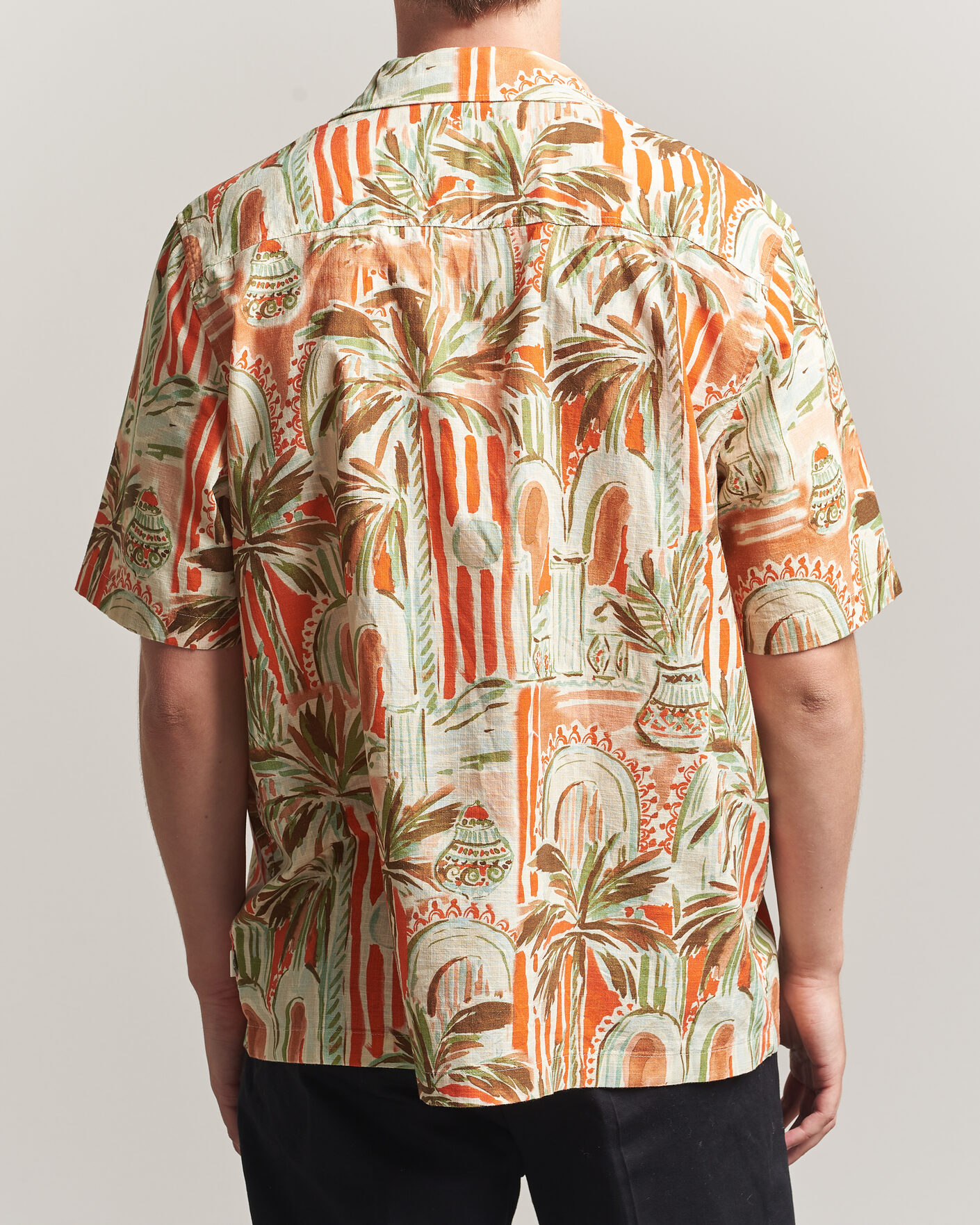 Mies | Kauluspaidat | LES DEUX | Palm AOP Short Sleeve Shirt Multi