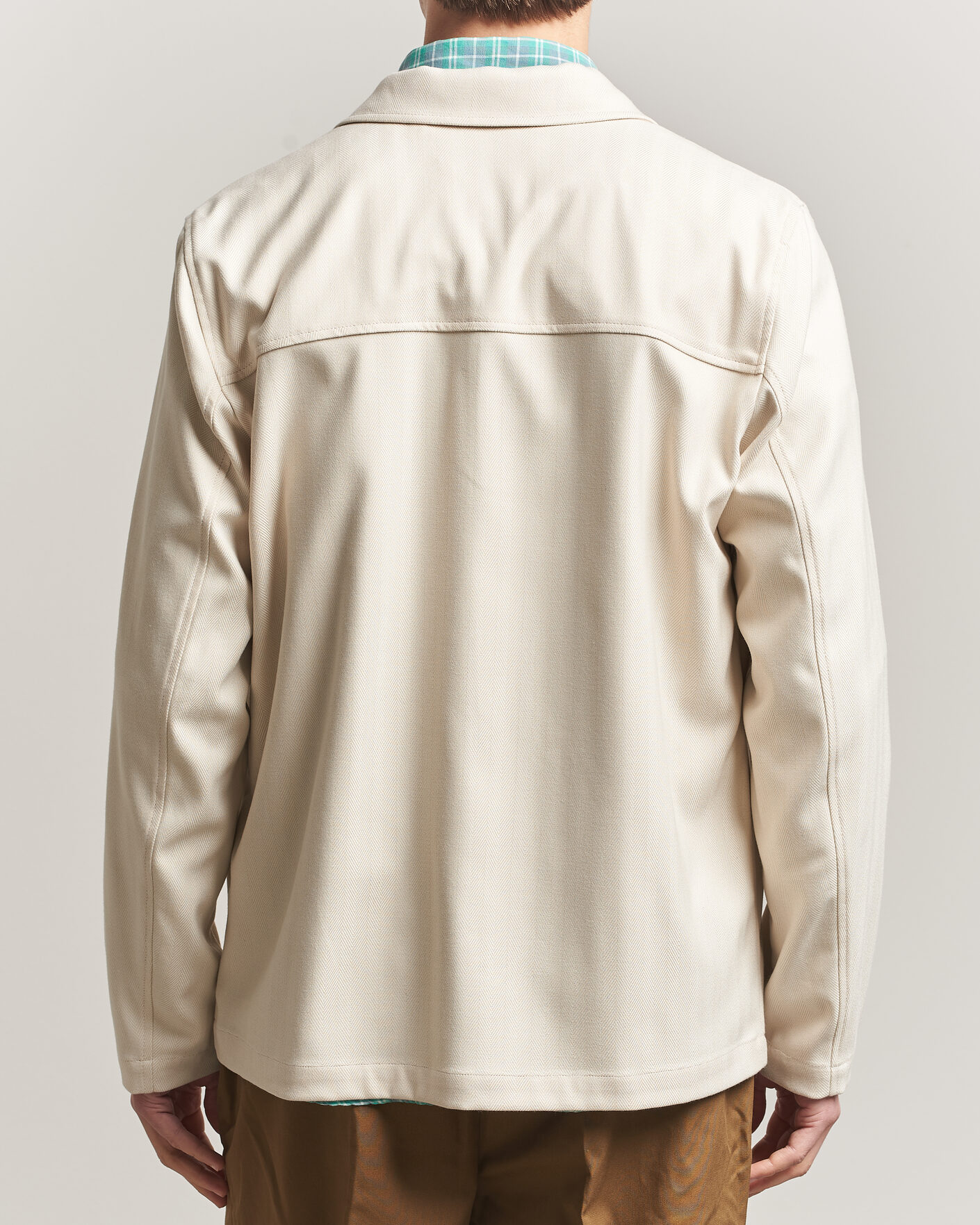 Mies | Kauluspaidat | LES DEUX | Herringbone Overshirt Ivory