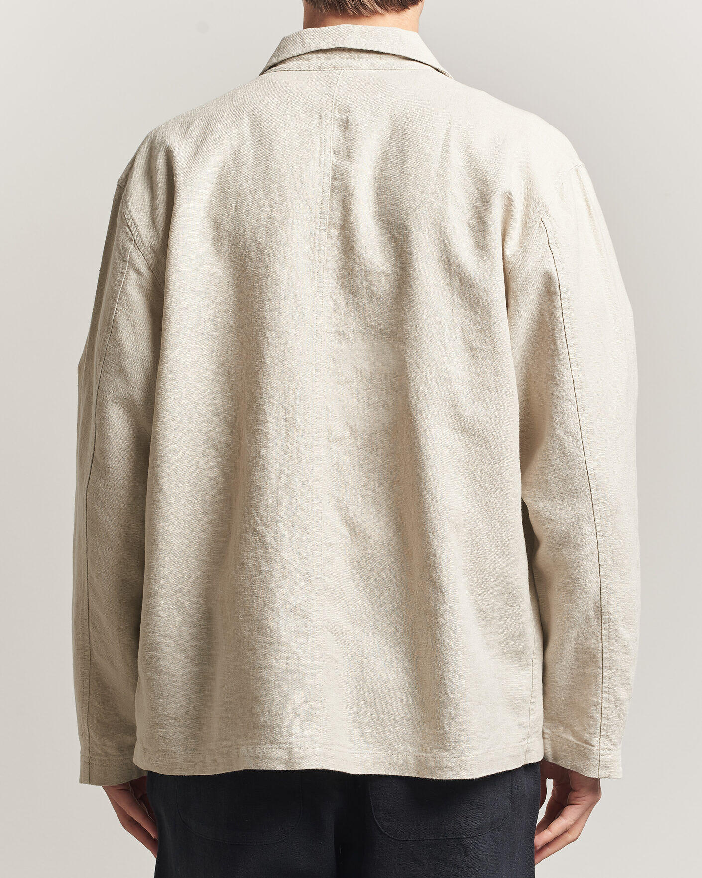 Mies | Kauluspaidat | LES DEUX | Linen Overshirt Light Sand