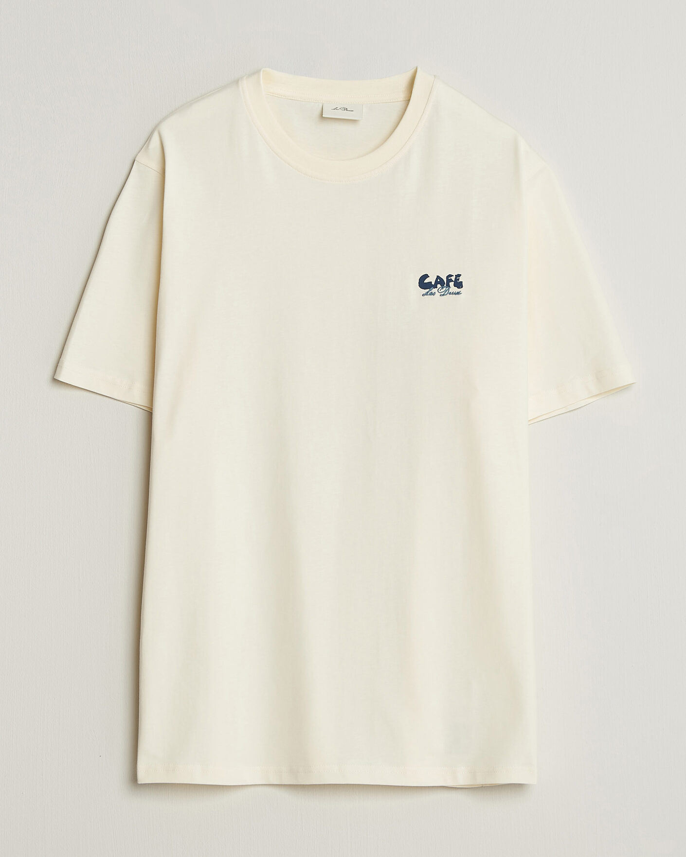 Mies | T-paidat | LES DEUX | Café Backprint T-Shirt Light Ivory