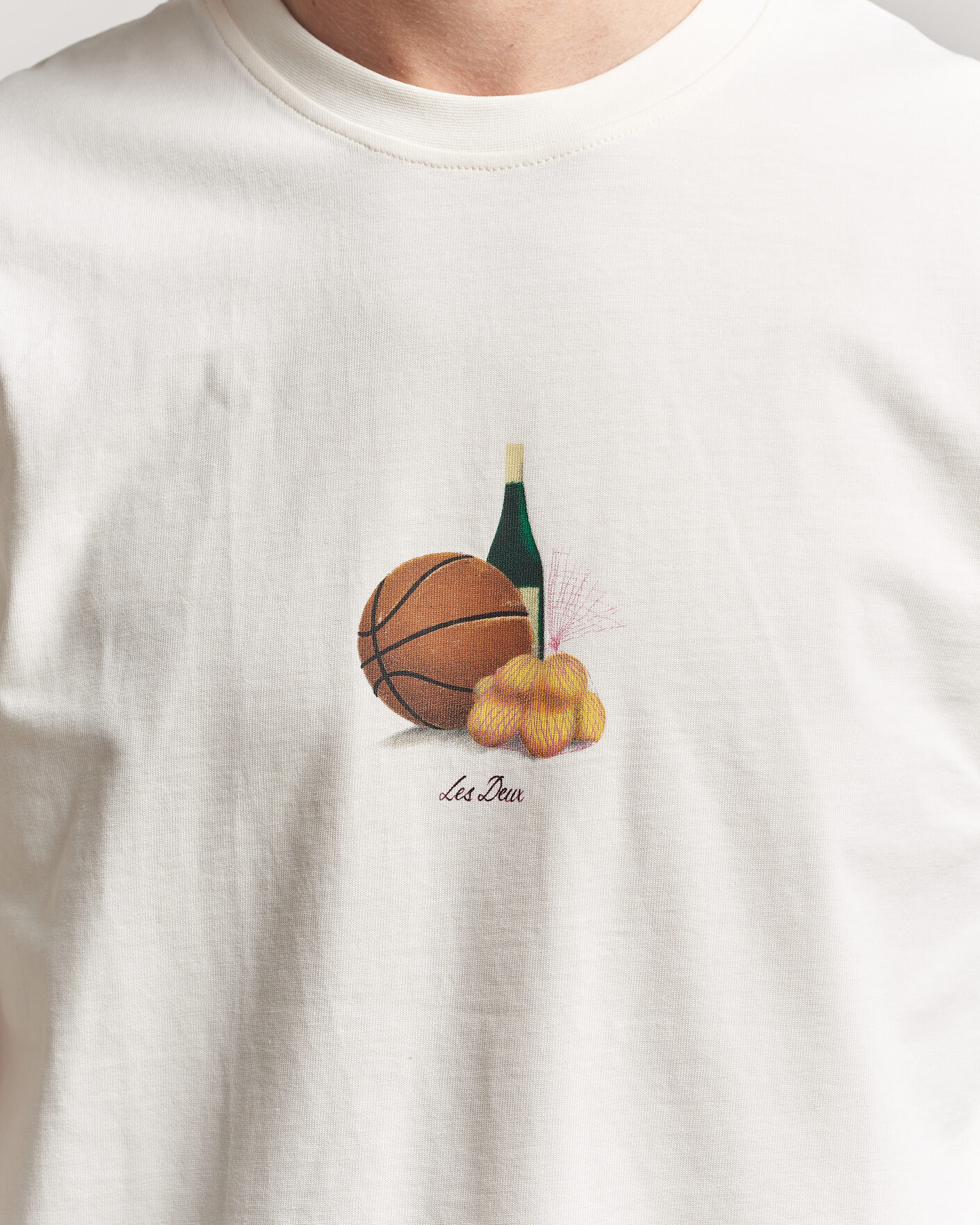 Mies | T-paidat | LES DEUX | Lemons Printed T-Shirt Eggnog White